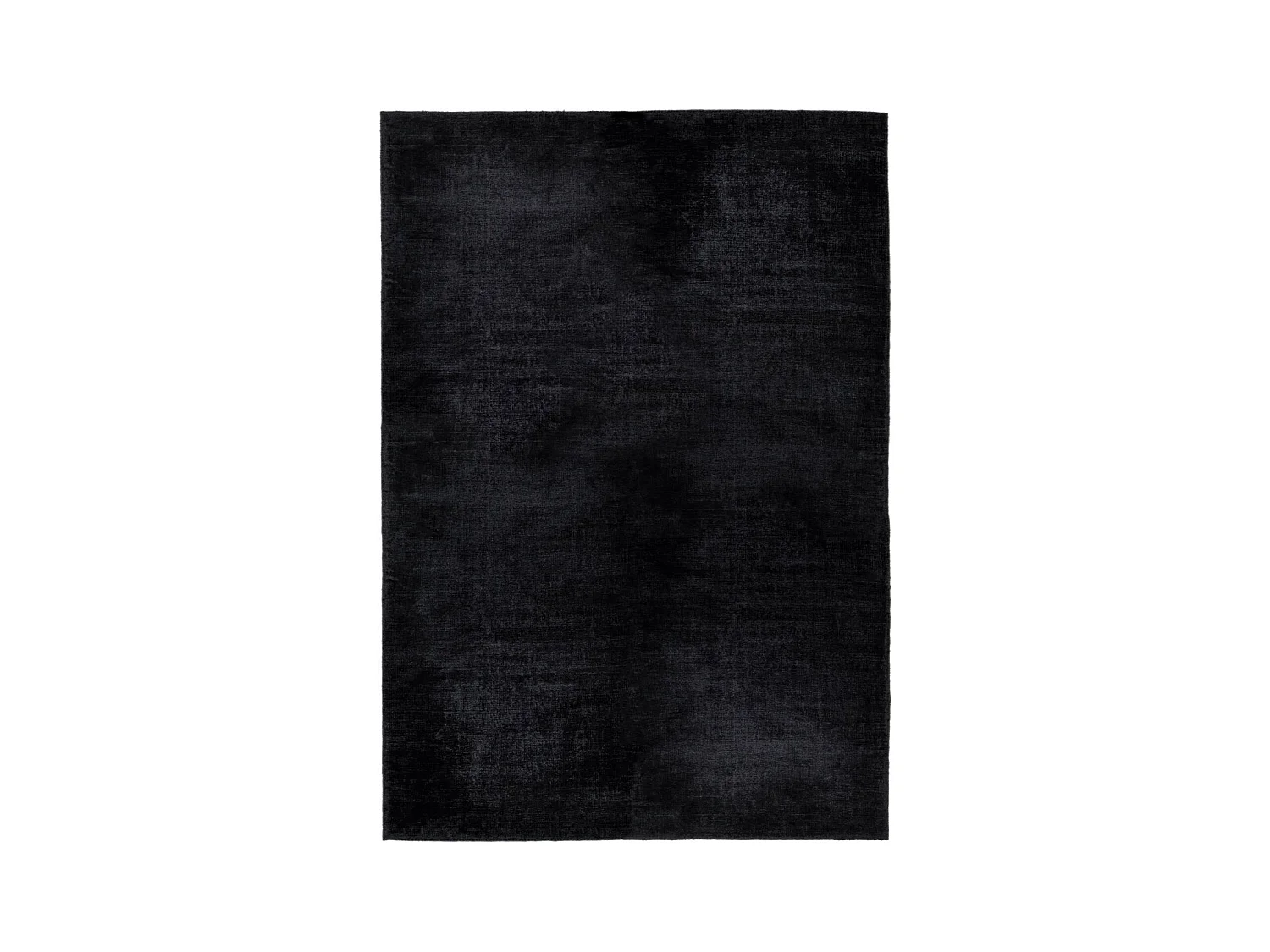 Handgewebter Viskoseteppich 85x155 cm Schwarz Shine