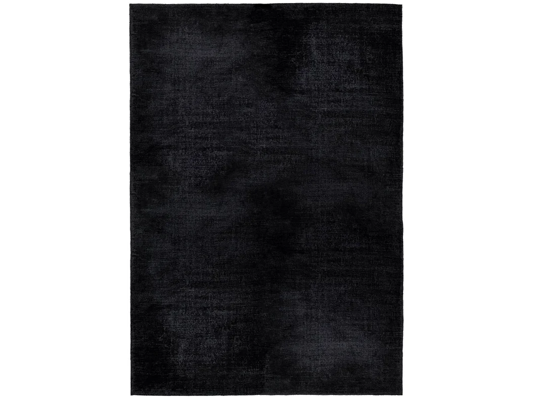 Handgeweven viscose tapijt 85x155 cm zwart Shine