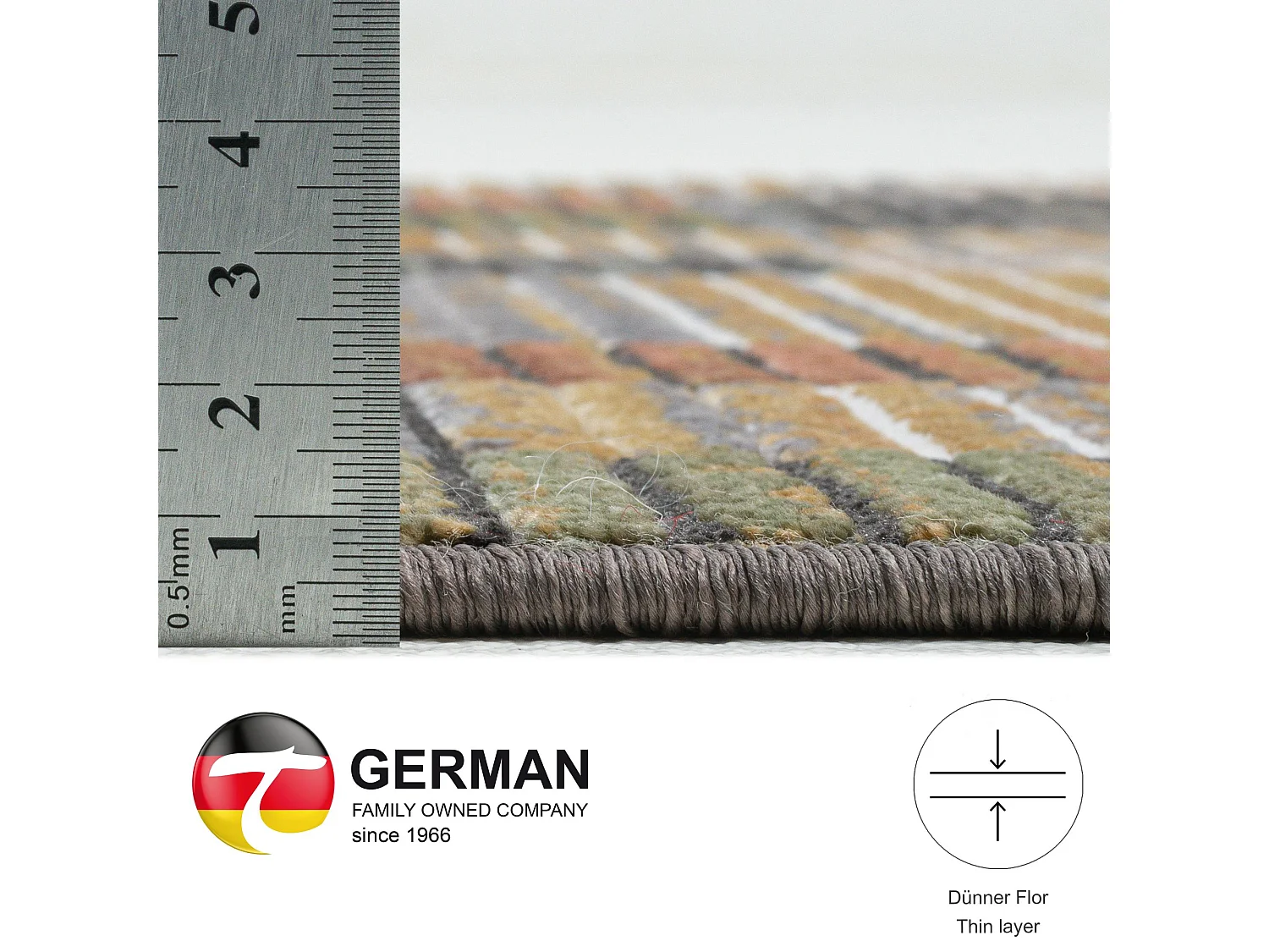 Tapis tissé à plat aspect patchwork  60x130 cm multicolor Corduletta