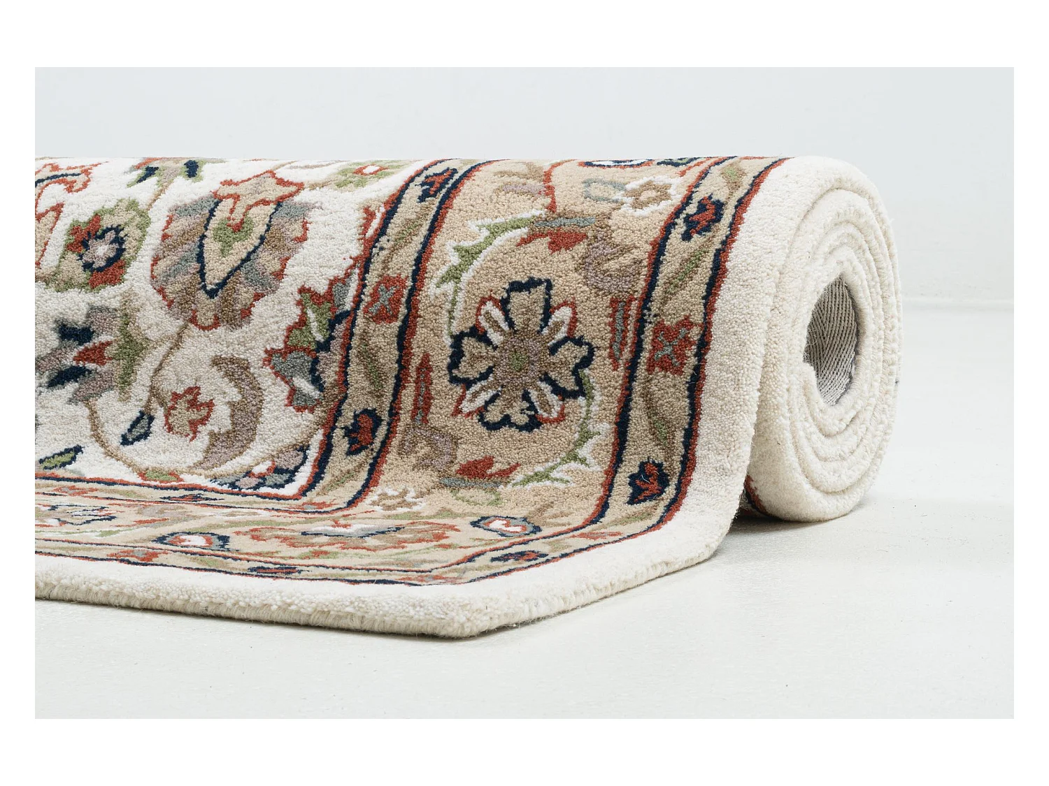 Tapis d'Orient tufté à la main en laine 90x160 cm beige Royal Orient