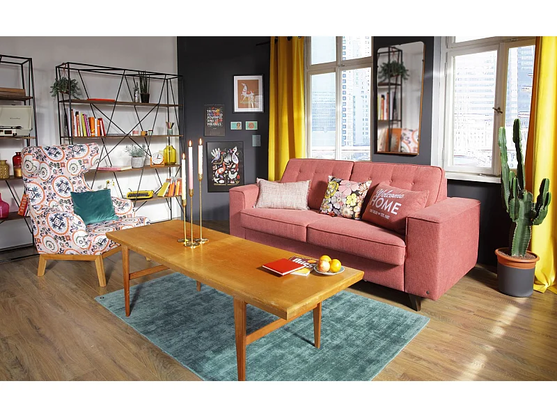 Handgeweven viscose tapijt 300x400 cm aqua Shine