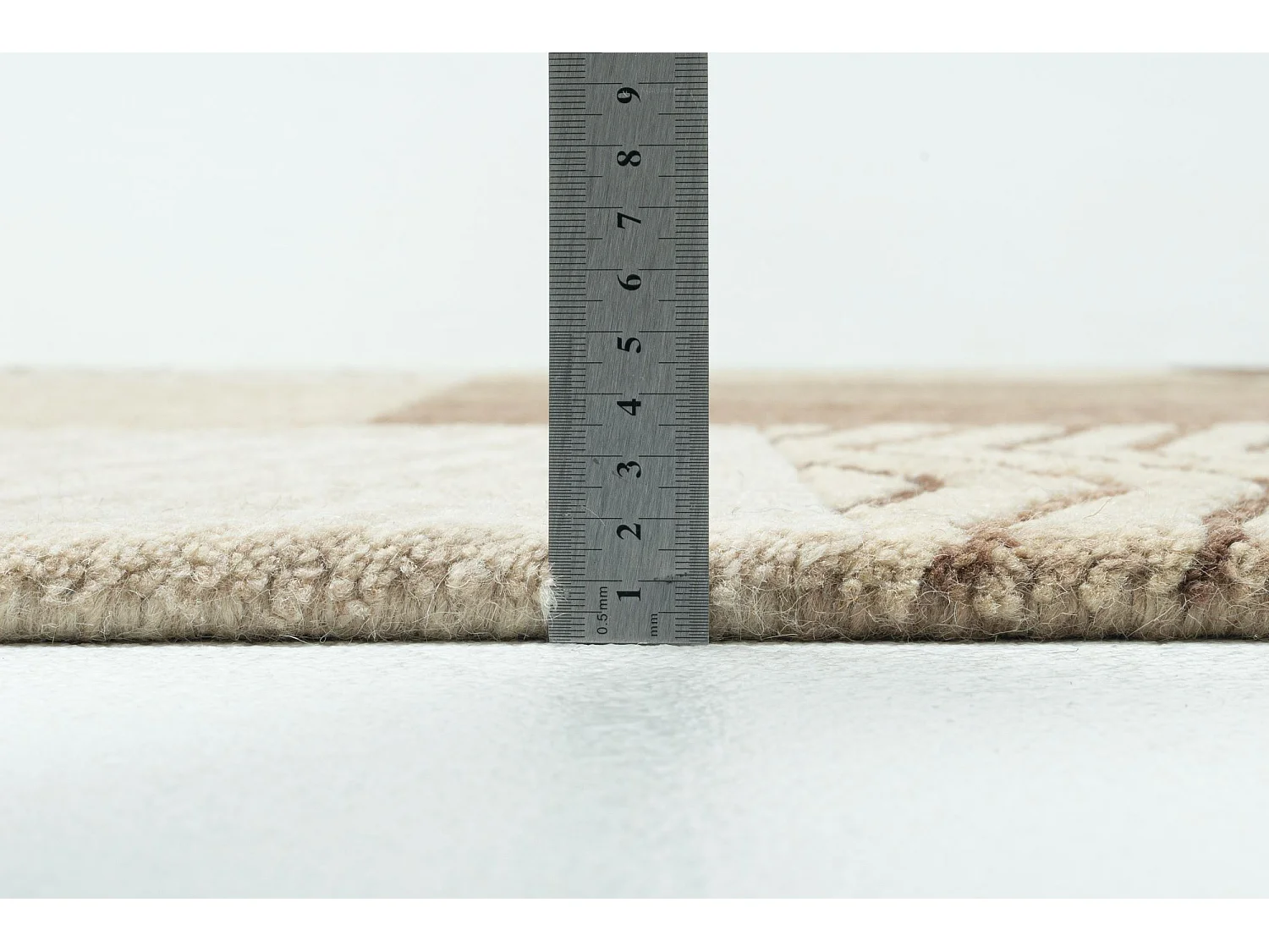 Tapis en laine noué à la main, style patchwork  70x140 cm marron Domas