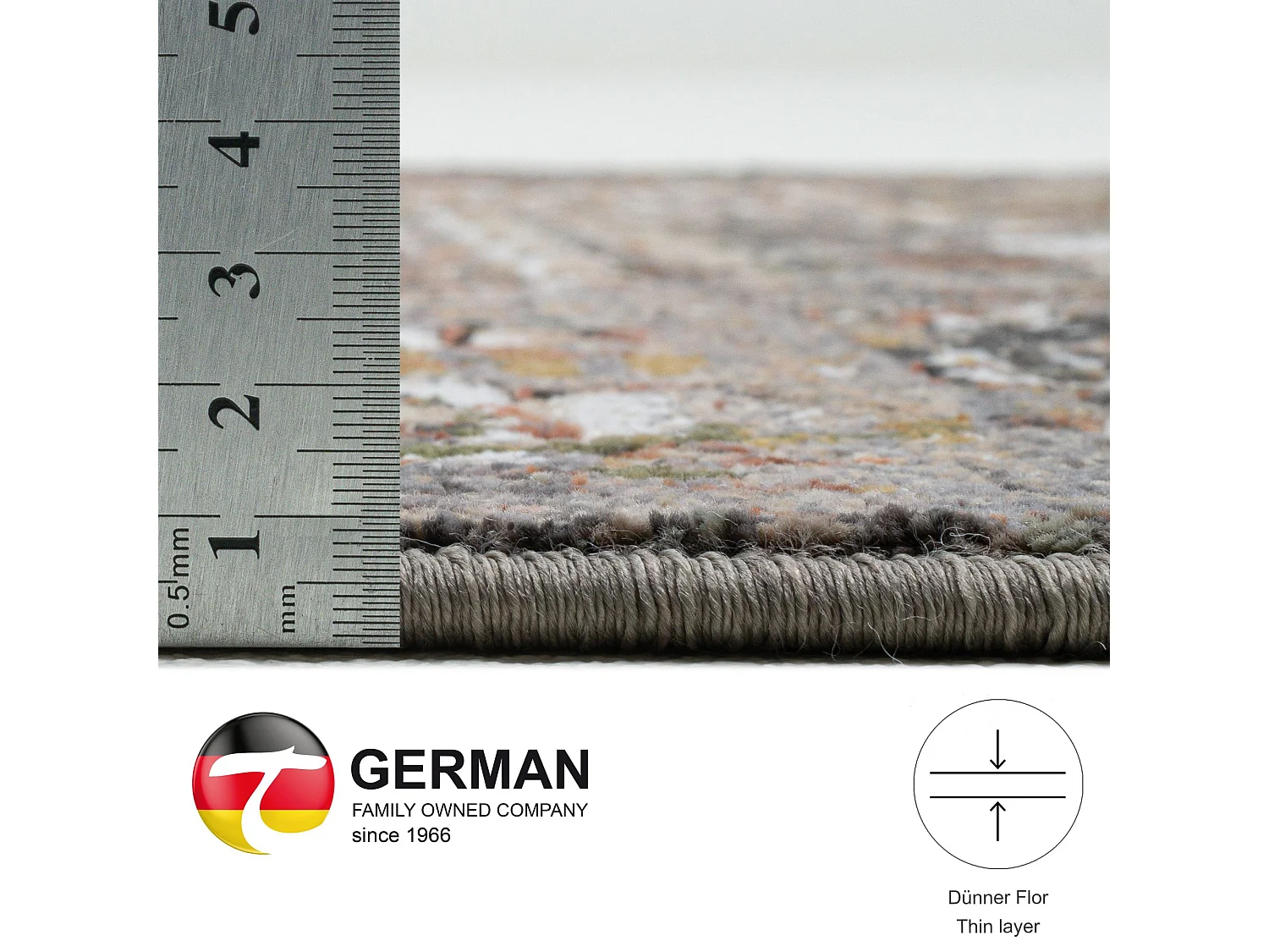 Tapis à tissage plat au look vintage  120x180 cm beige multi Corduletta