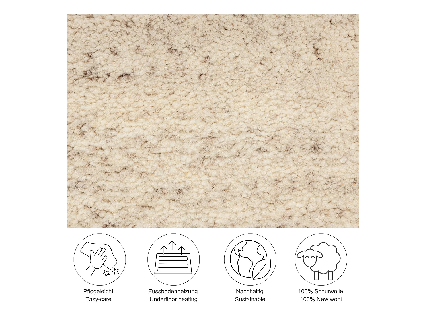 Tapis berbère noué à la main en laine  60x120 cm jaspe Taza Royal