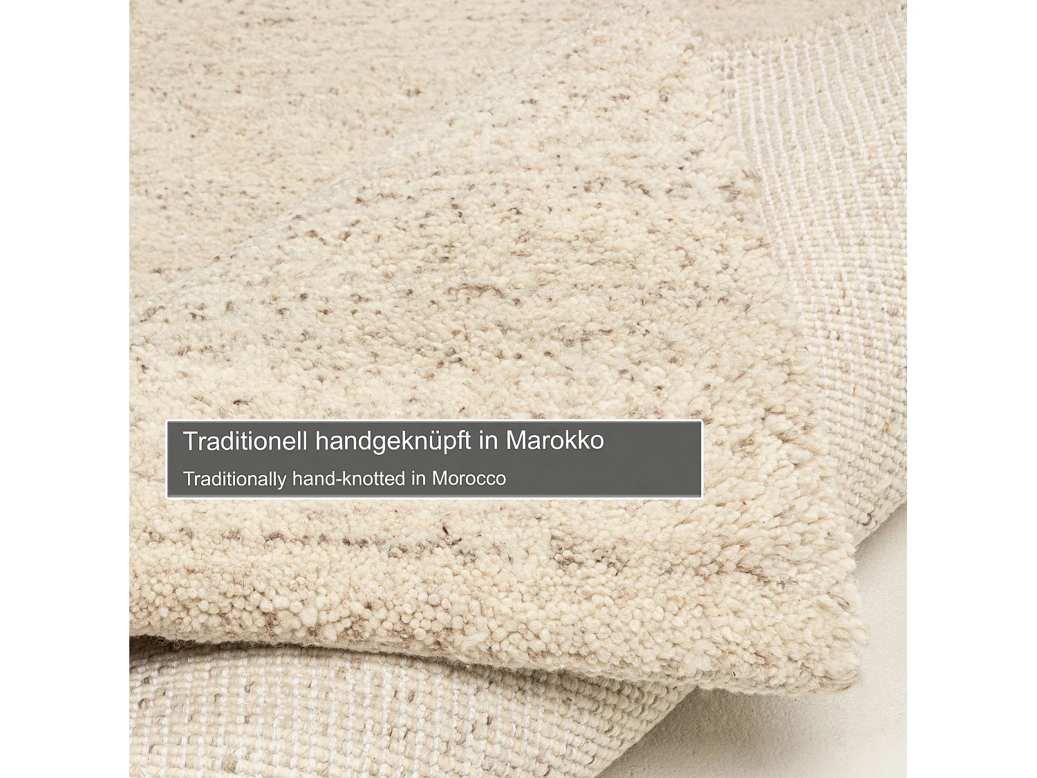 Tapis berbère noué à la main en laine  60x120 cm jaspe Taza Royal