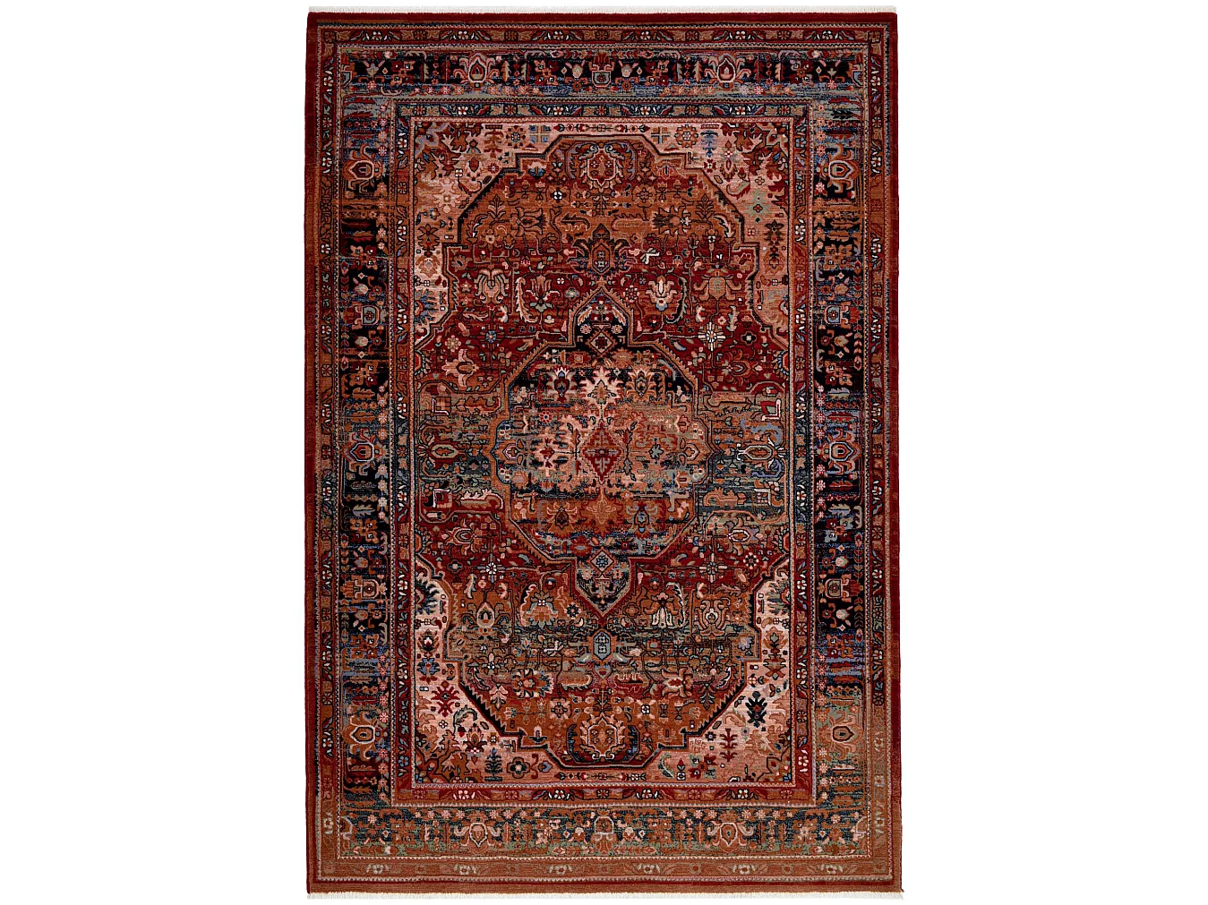 Gewebter Orienteppich aus Wolle 250x340 cm Rot Saharna