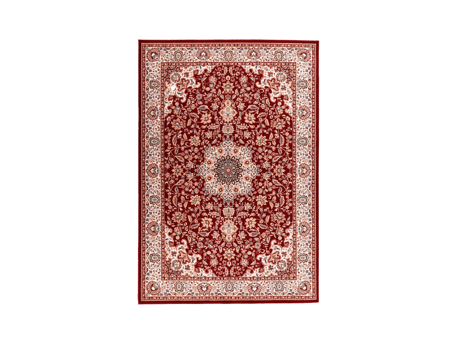 Gewebter Orientteppich mit Bordüre 66x120 cm Rot Dolna