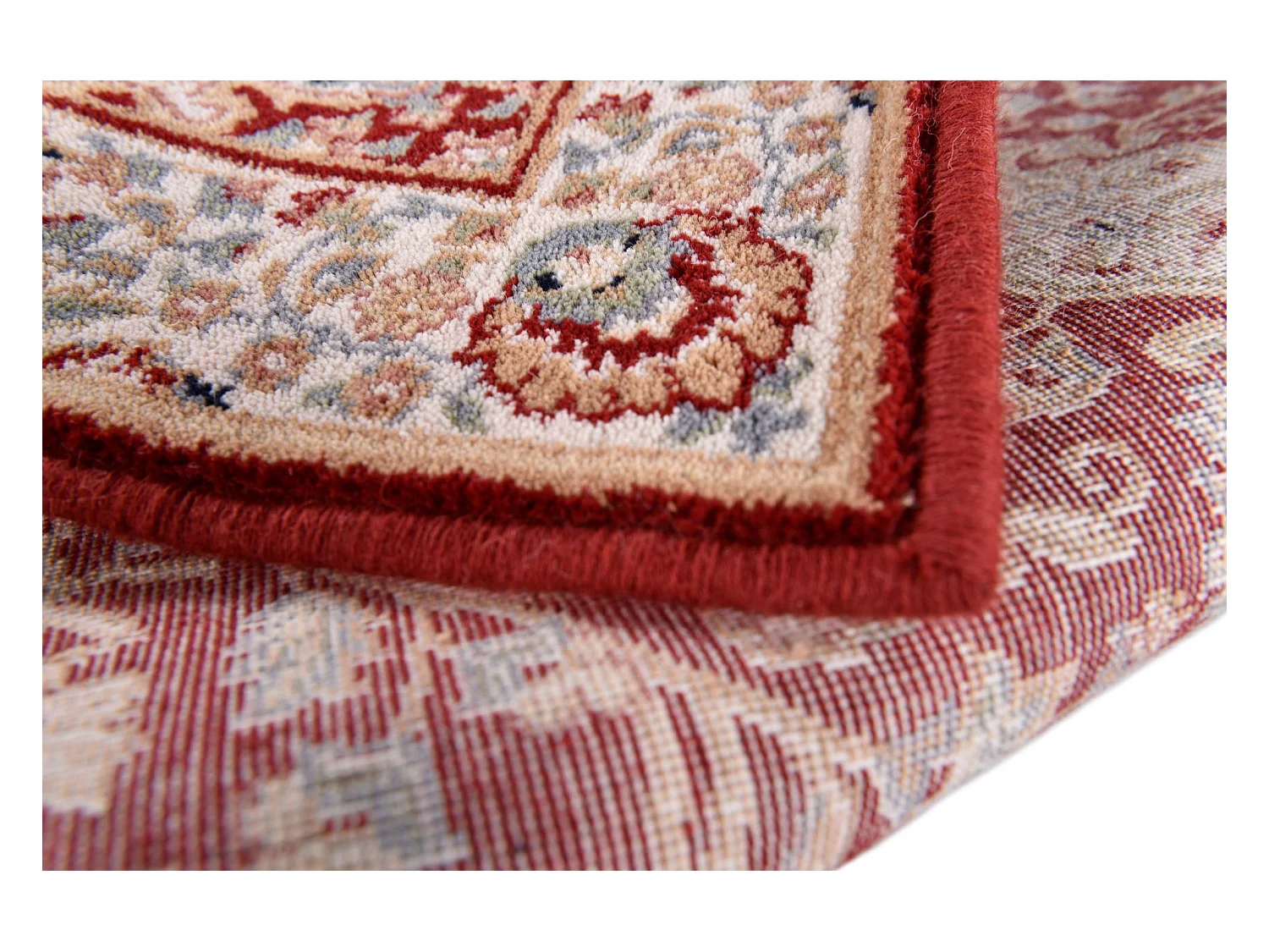 Gewebter Orientteppich mit Bordüre 66x120 cm Rot Dolna