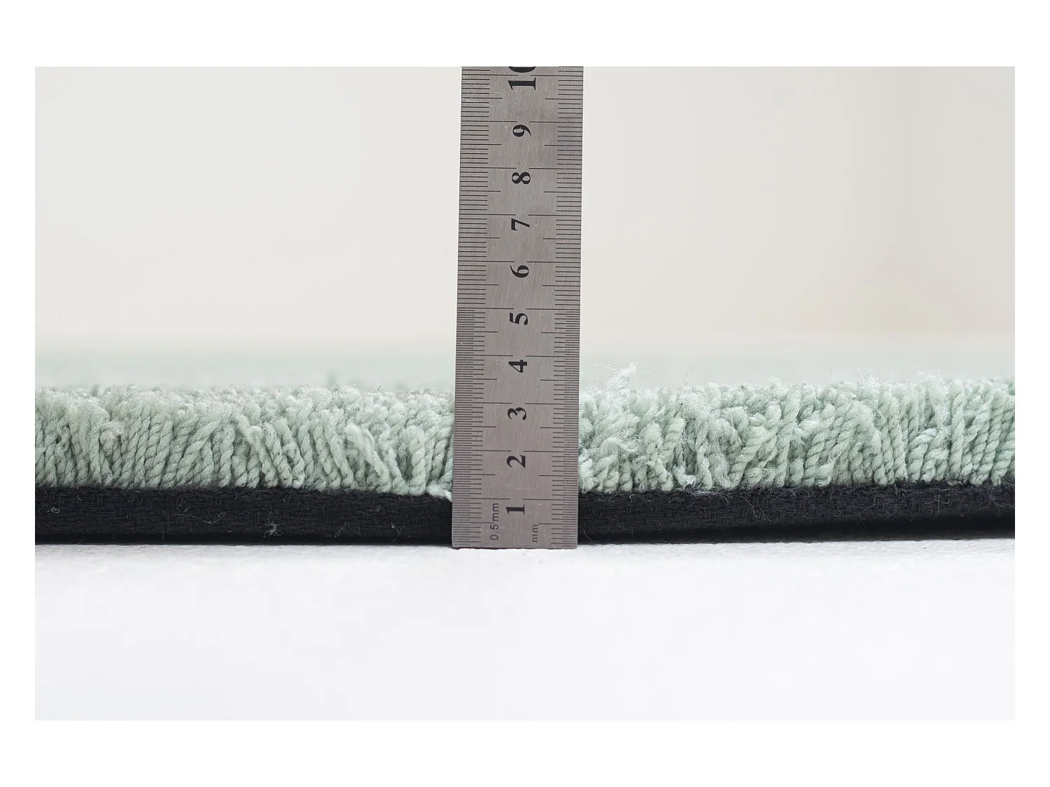 Tapis Shaggy tufté à la main 190x190 cm menthe Cozy