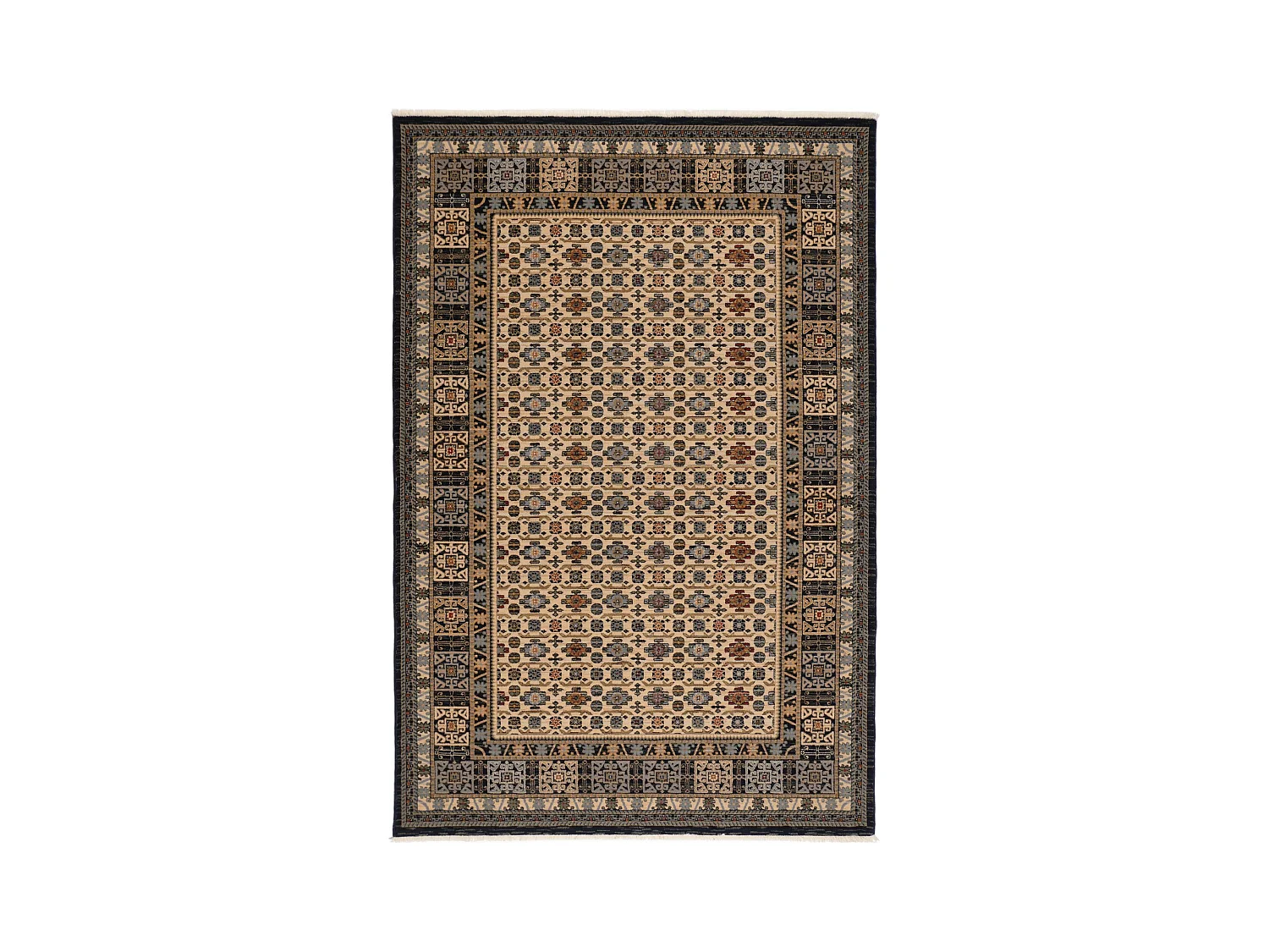 Gewebter Orienteppich aus Wolle 160x230 cm Blau Saharna