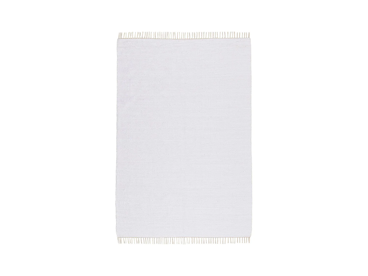 Tapis en coton tissé à la main et réversible 90x160 cm blanc Happy Cotton