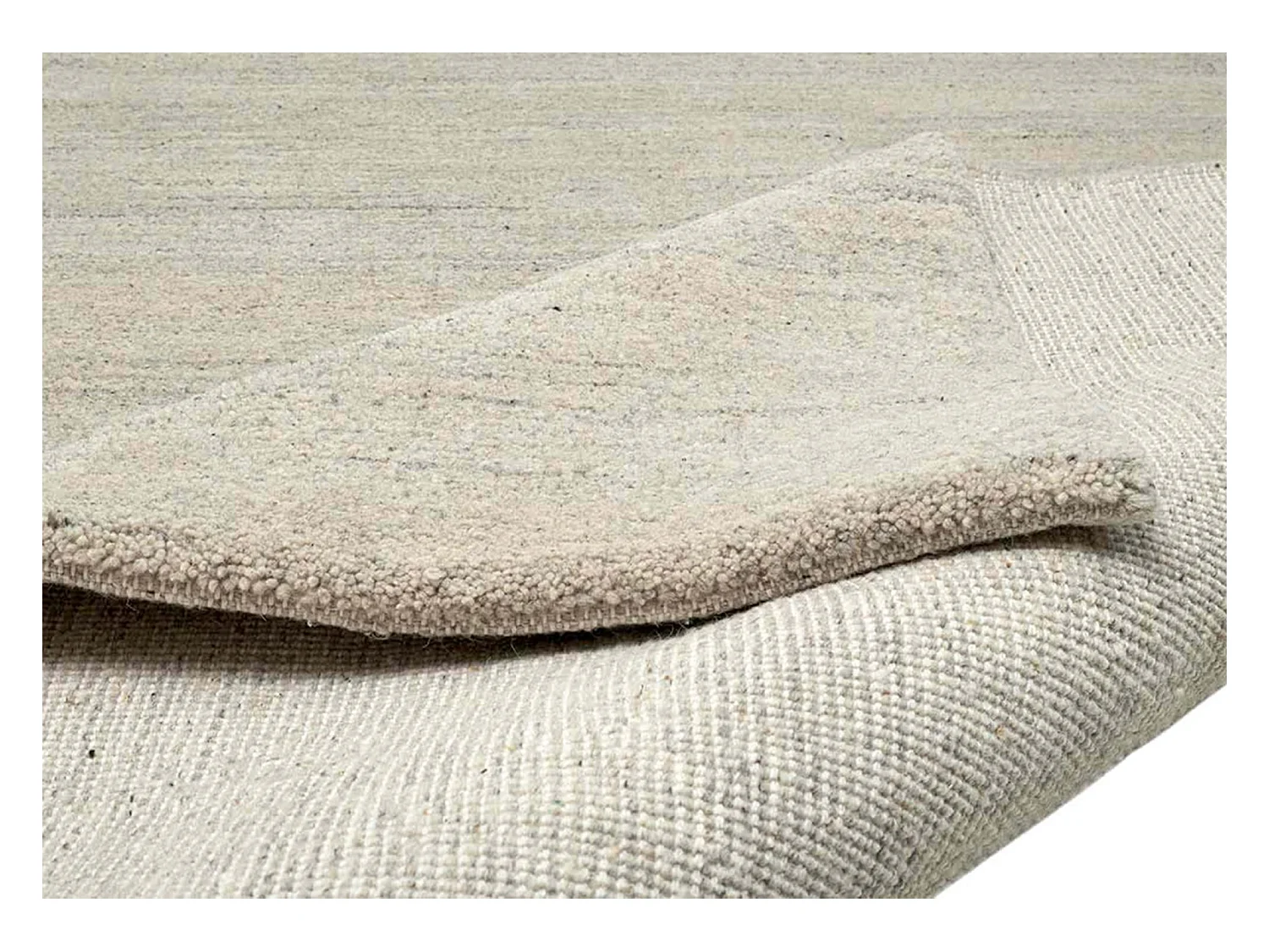 Tapis berbère noué à la main en laine 170x240 cm sable Imaba Super