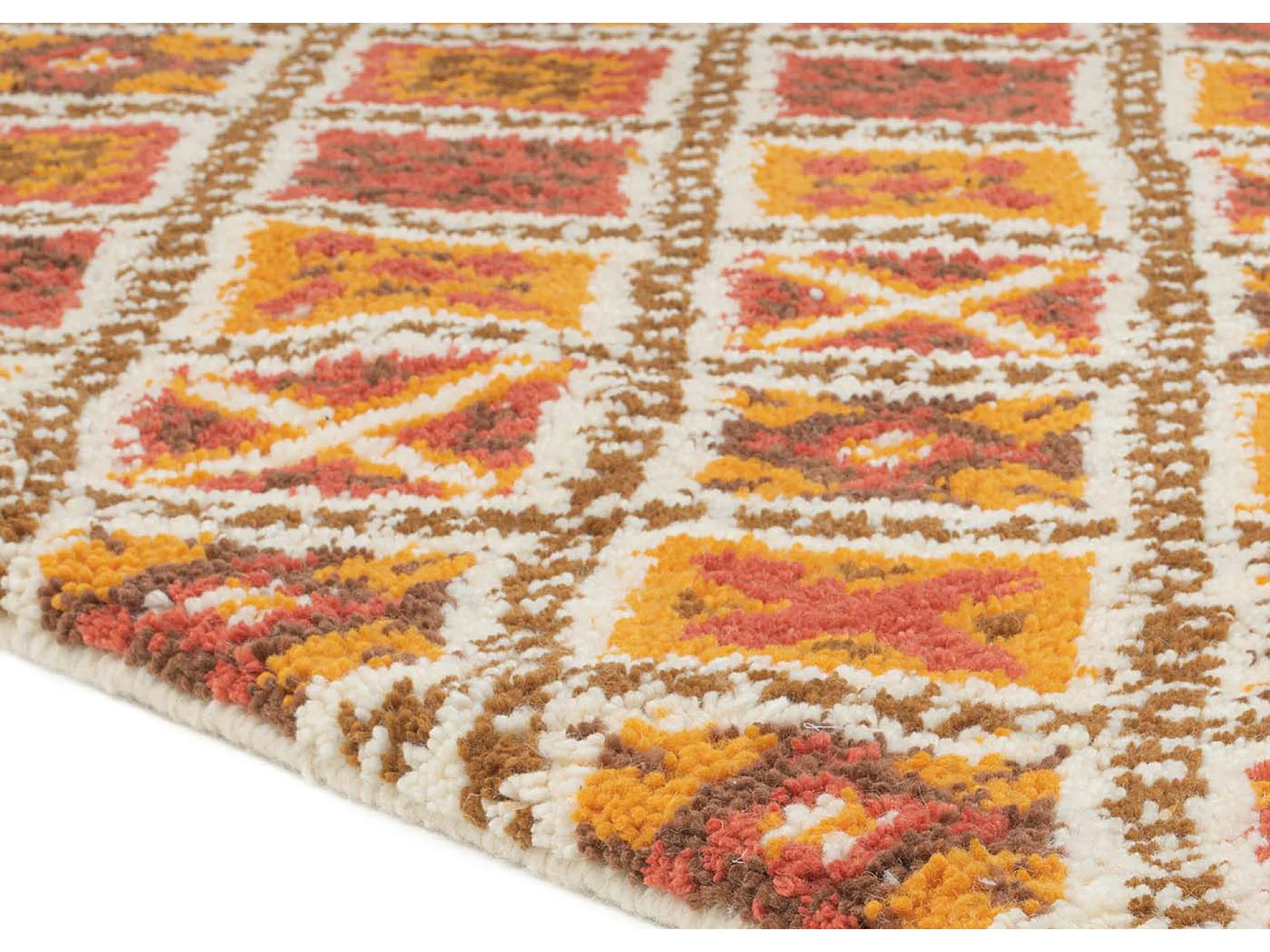 Tapis berbère Marmoucha noué à la main  90x160 cm terra Marmoucha