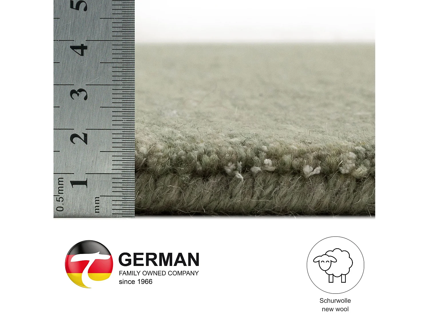 Tapis tissé à la main en laine et viscose 90x160 cm vert Sandiego