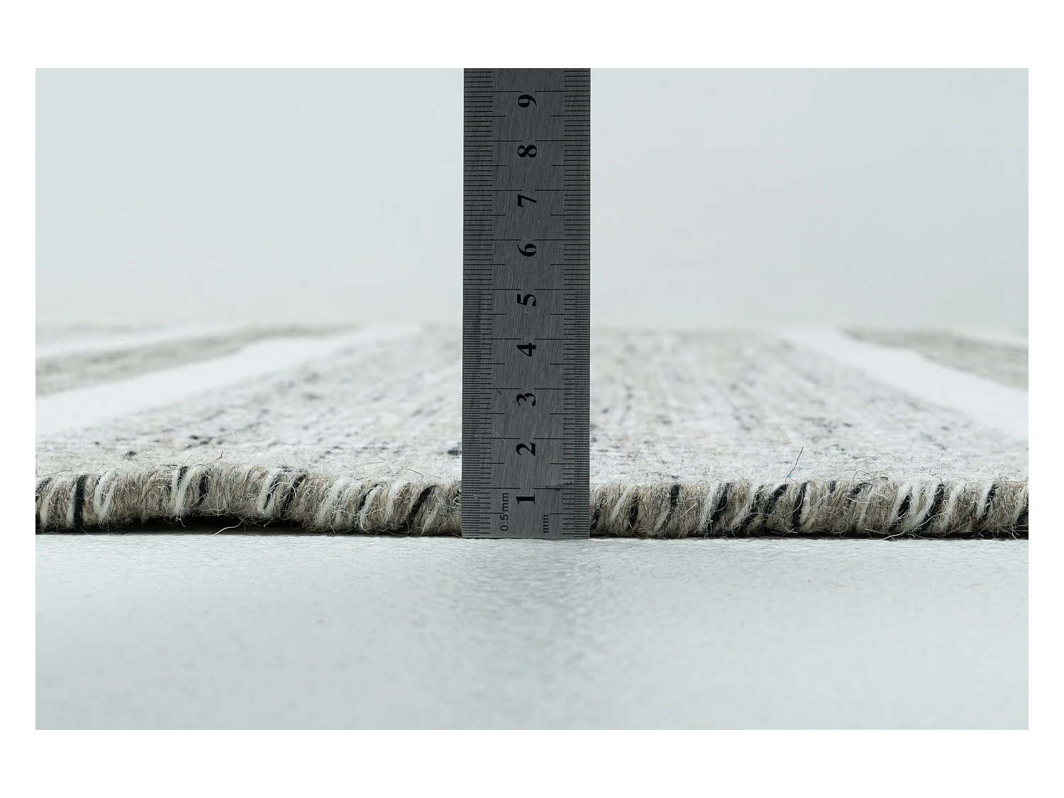 Tapis en laine de style scandinave 160x230 cm natural gris Trondheim