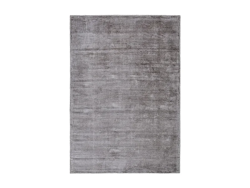 Alfombra de viscosa tejida a mano 85x155 cm Gris Shine