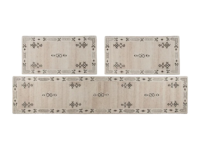 Handgetufteter Wollteppich im Berber Stil 70x620 cm Melange Royal Berber