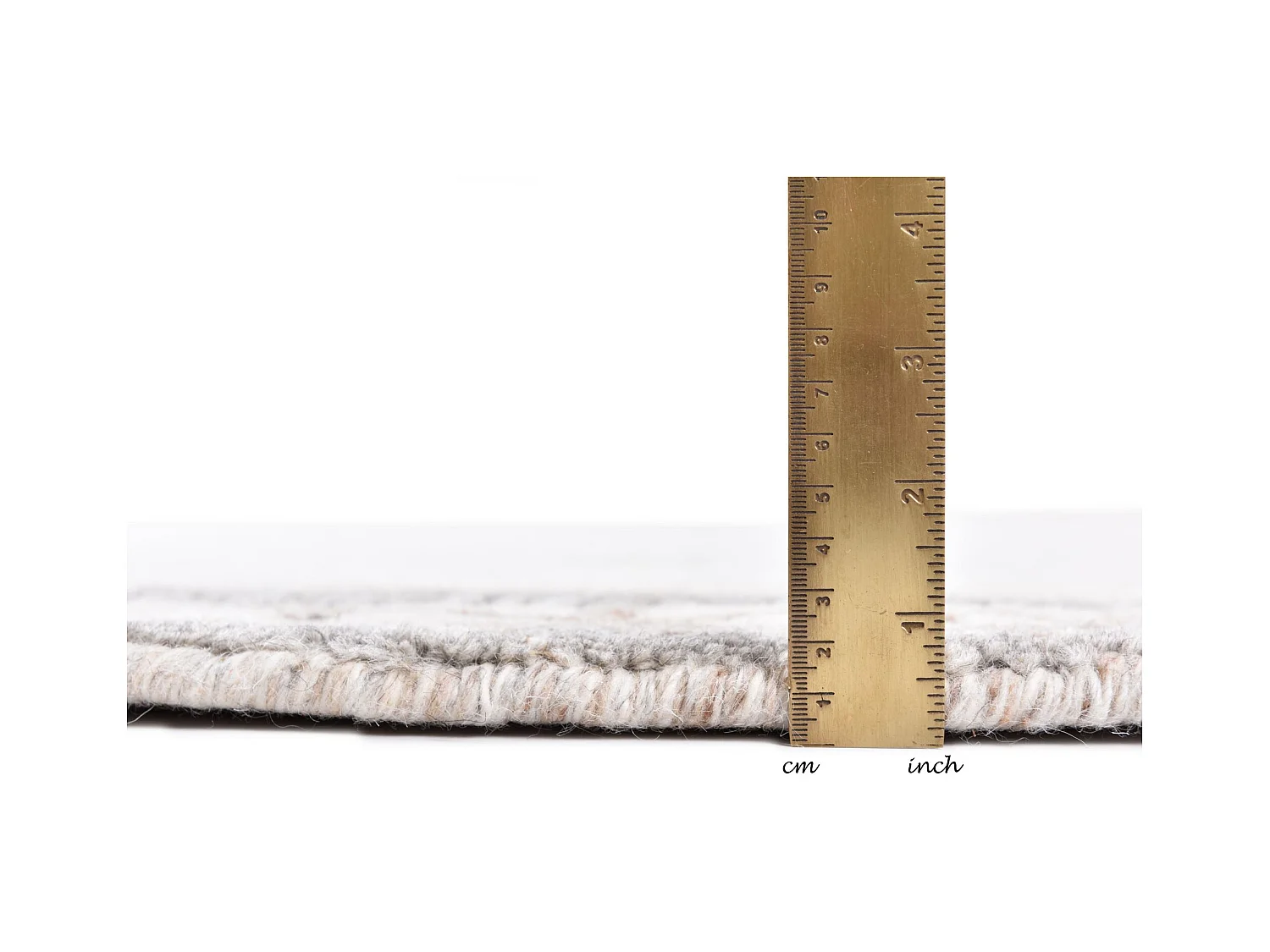 Tapis en laine noué à la main 150x150 cm natural beige Nakarta