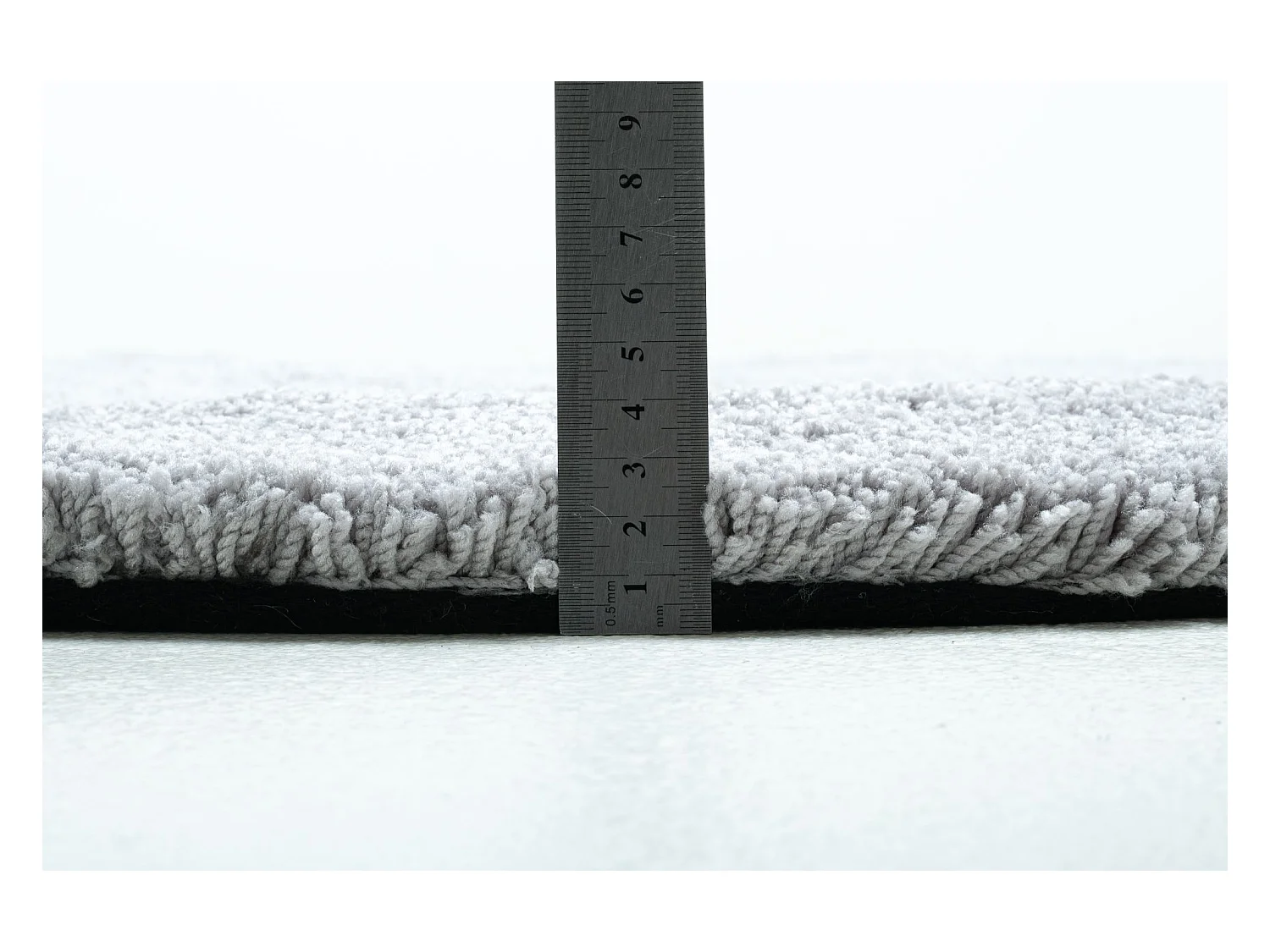 Tapis Shaggy tufté à la main 190x190 cm gris Cozy