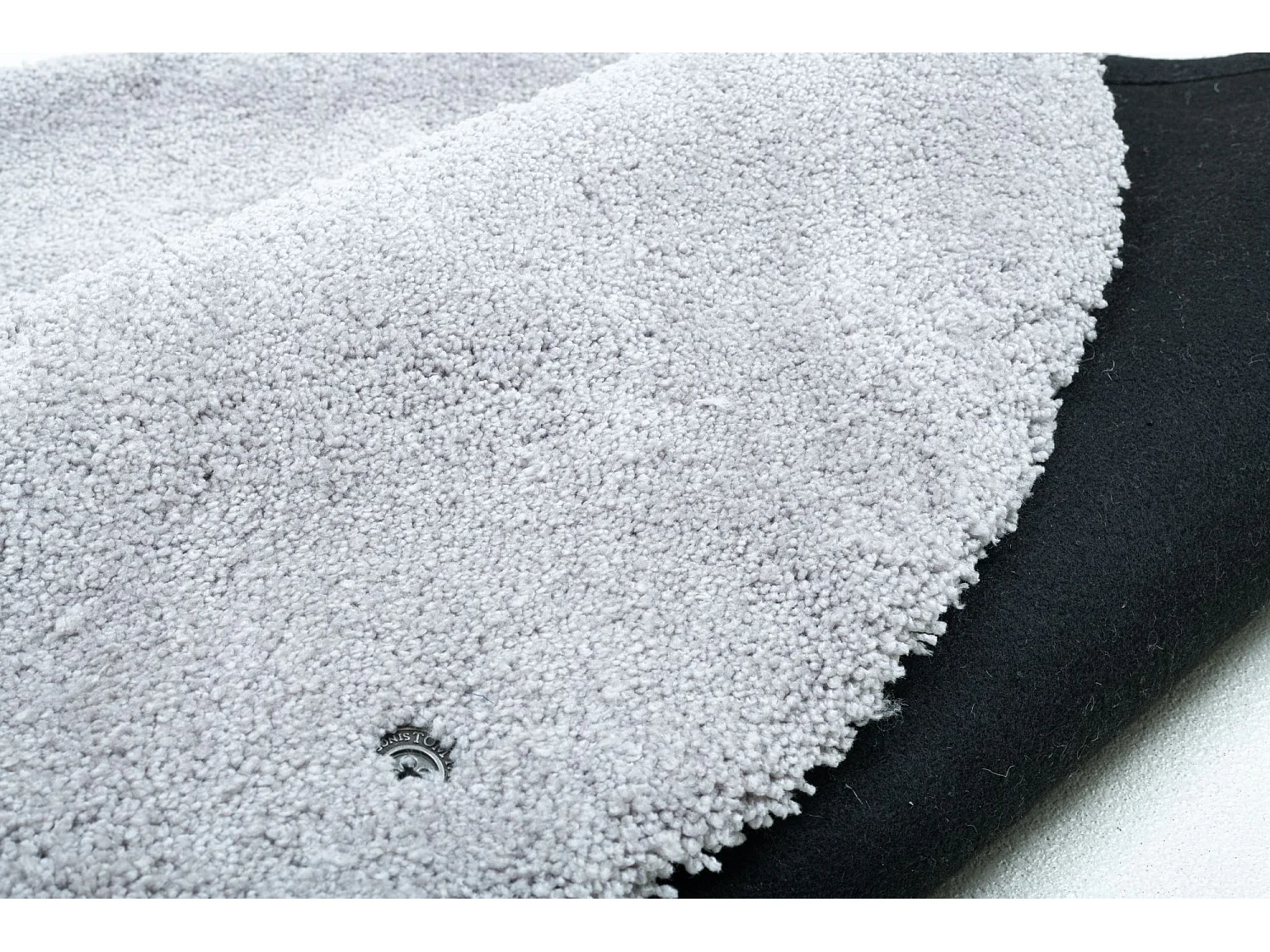 Tapis Shaggy tufté à la main 190x190 cm gris Cozy