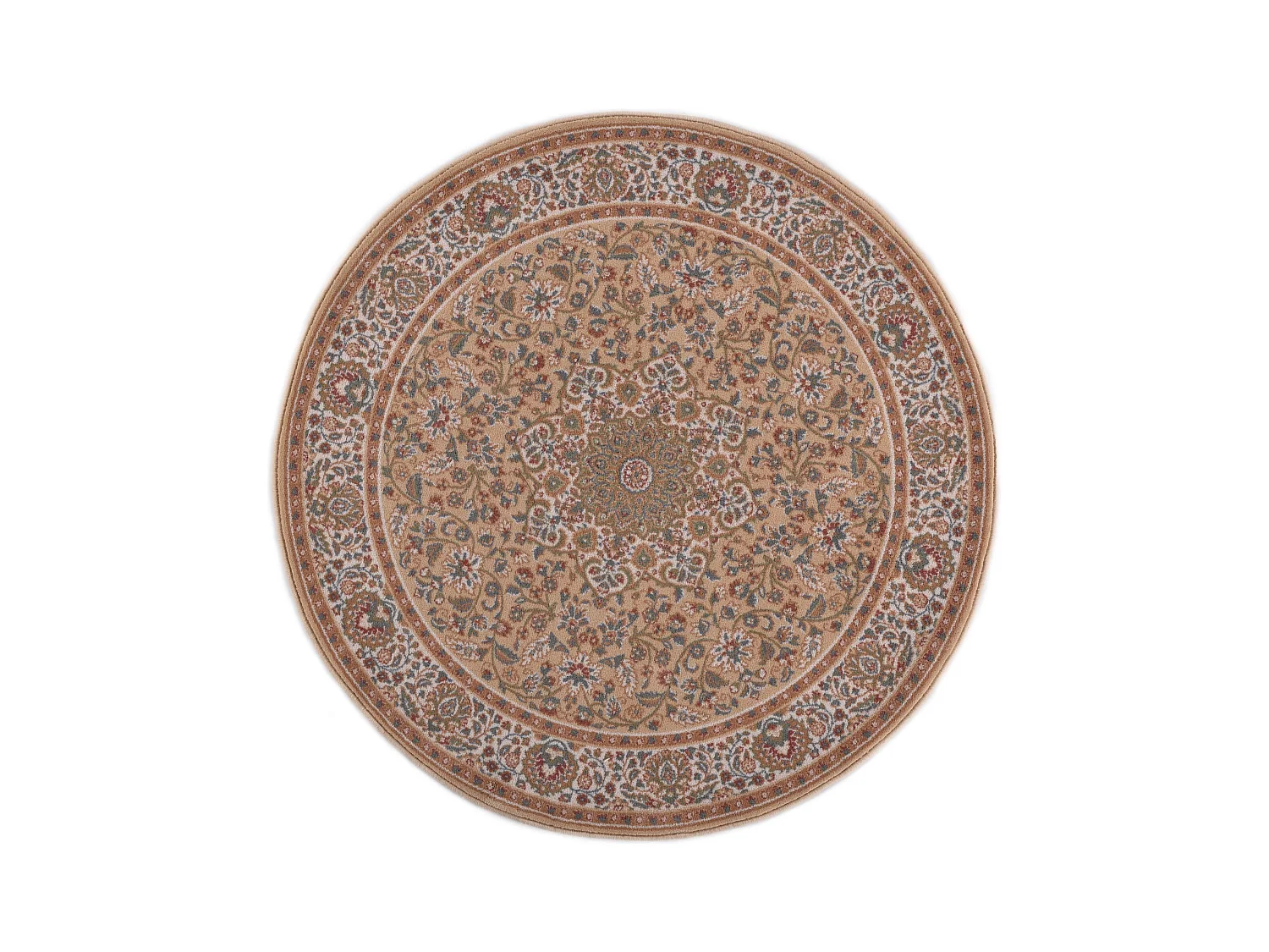 Tapis d'Orient tissé avec bordure 200x200 cm sable Dolna