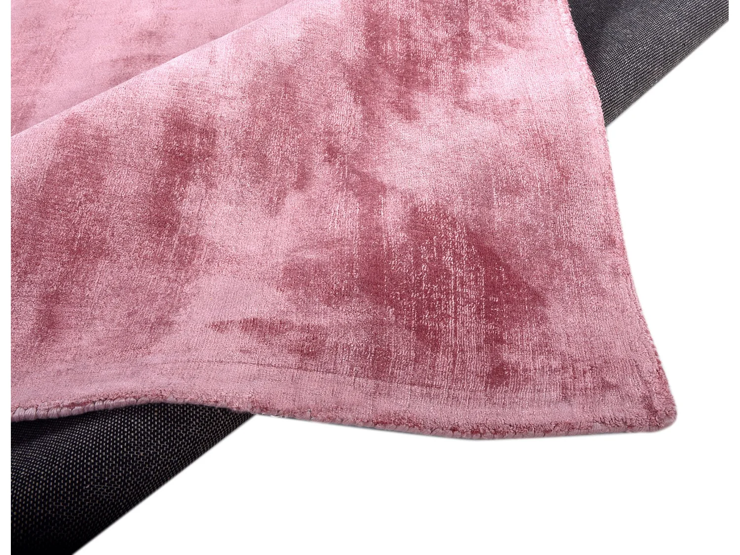 Handgeweven viscose tapijt 140x200 cm roze Shine