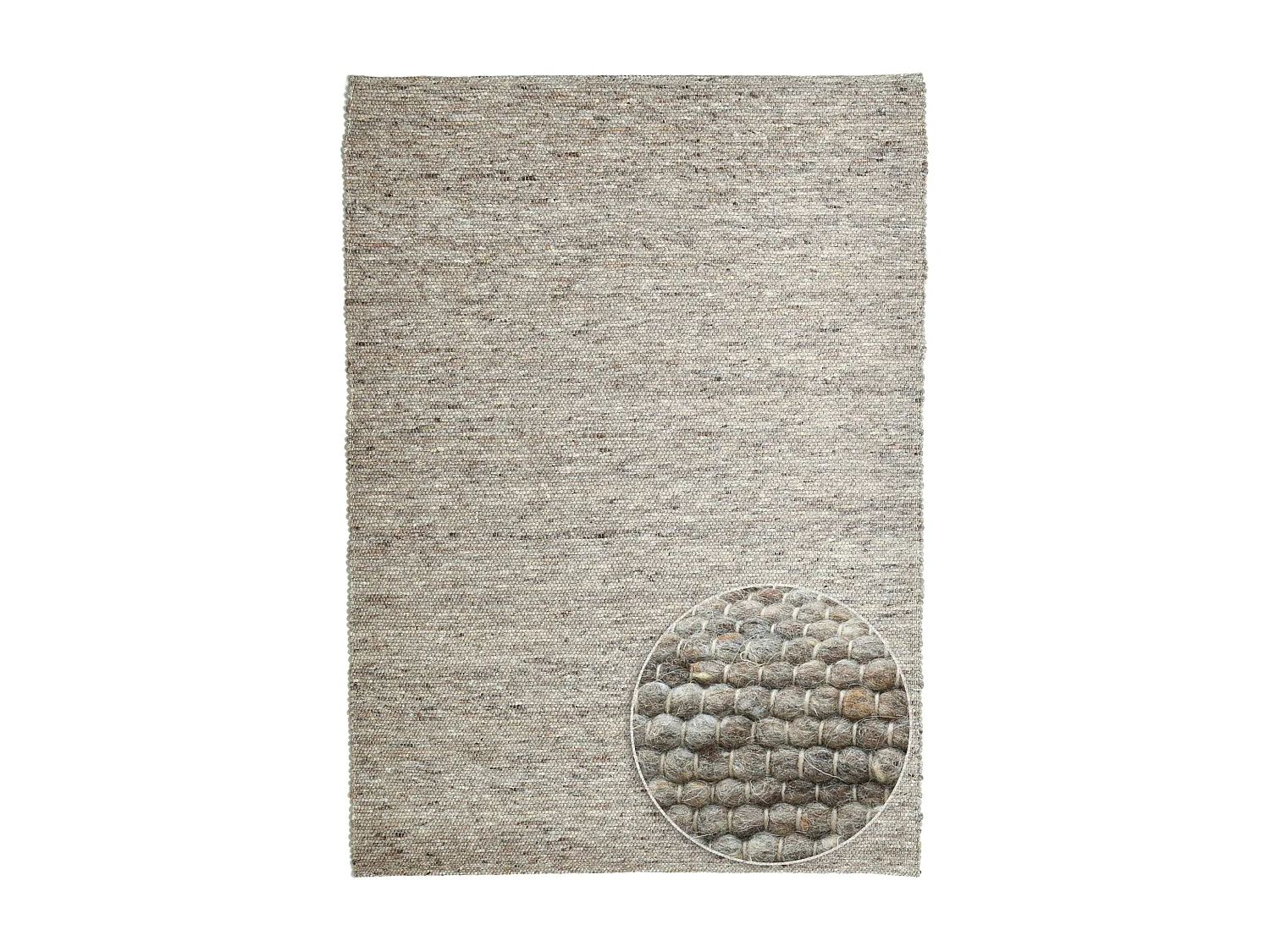 Tapis en laine réversible tissé à la main 40x60 cm marron Alpen