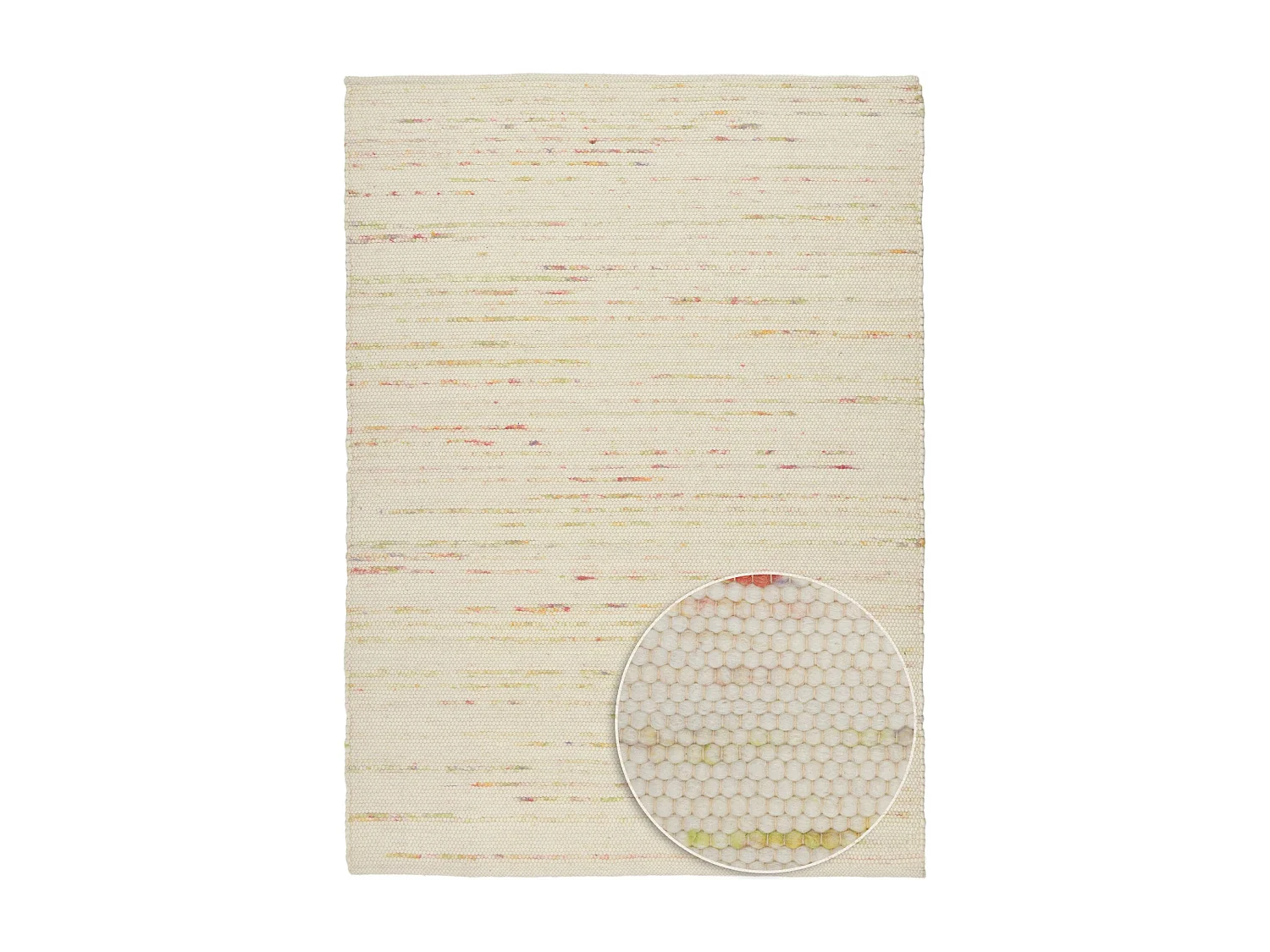Tapis en laine réversible tissé à la main 190x290 cm multi pastel Alpen