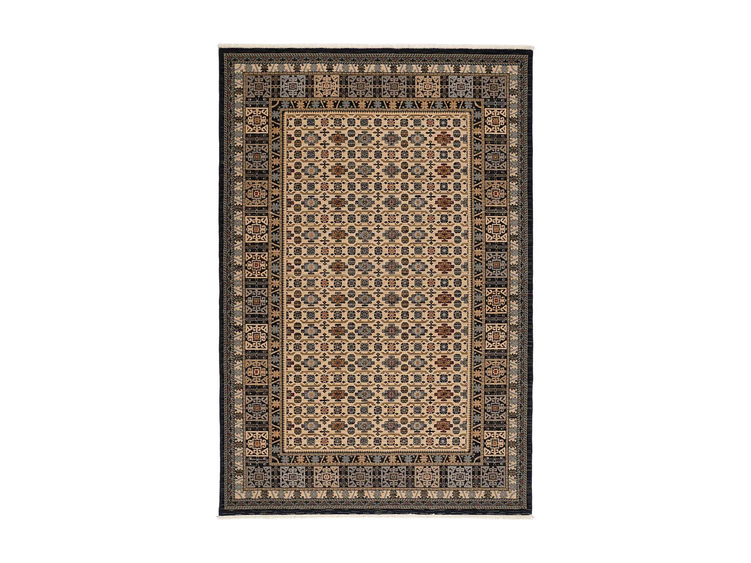 Geweven oosters tapijt van wol  200x290 cm blauw multi Saharna