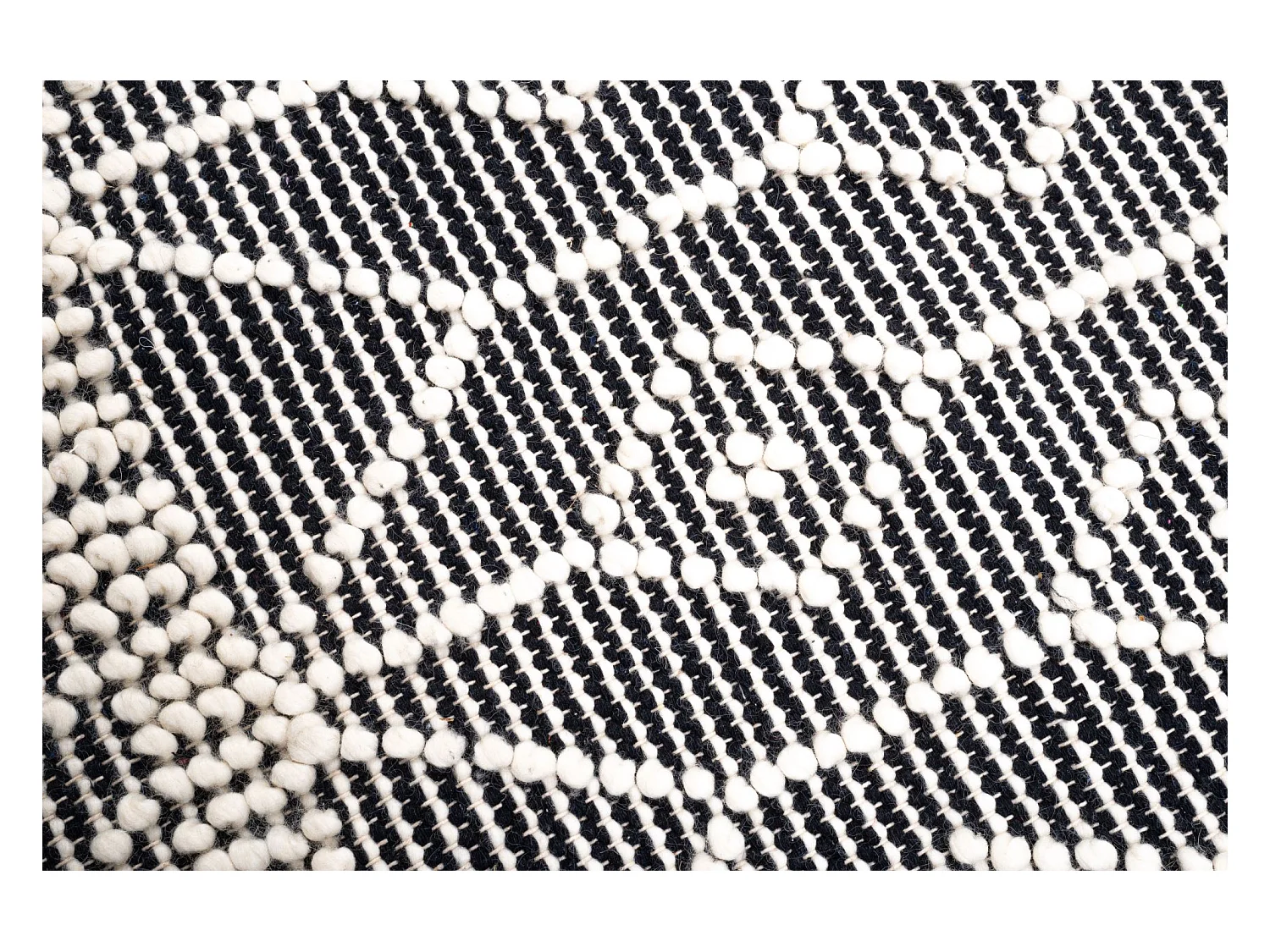 Handgewebter Teppich im Ethno Design 160x230 cm Grau Colored Macrame