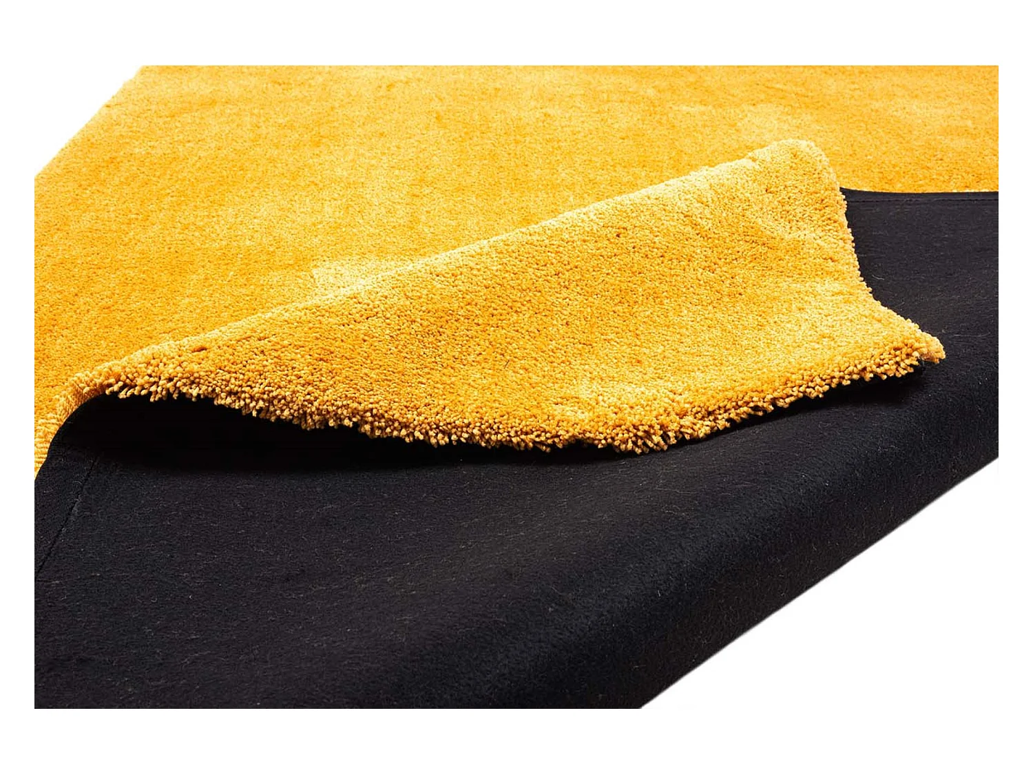 Tapis Shaggy tufté à la main 140x200 cm or Cozy