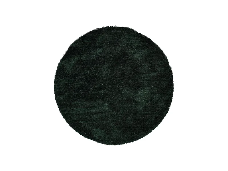 Handgetufteter Shaggyteppich 100x100 cm Grün Cozy