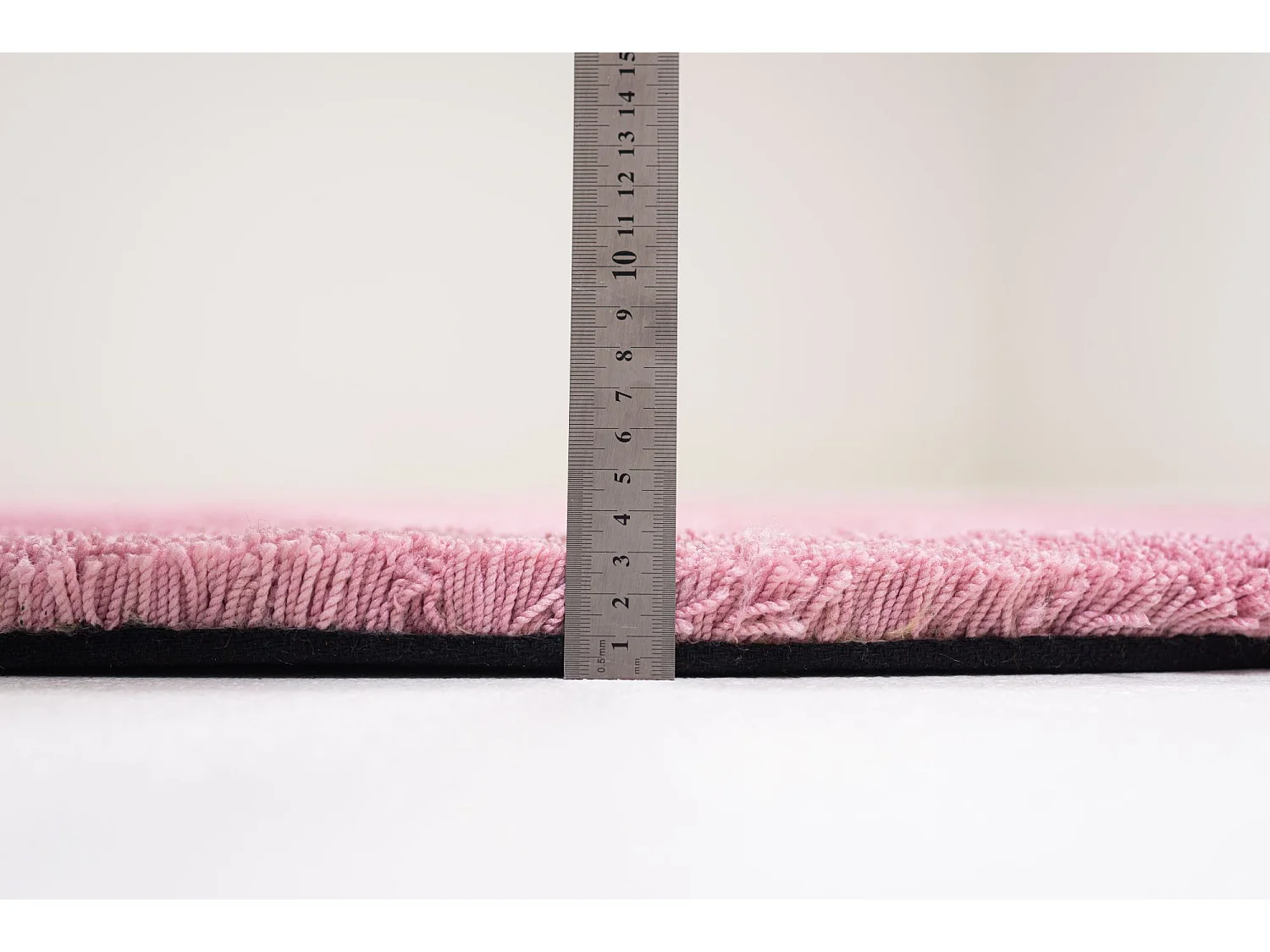 Tapis Shaggy tufté à la main 100x100 cm rose Cozy