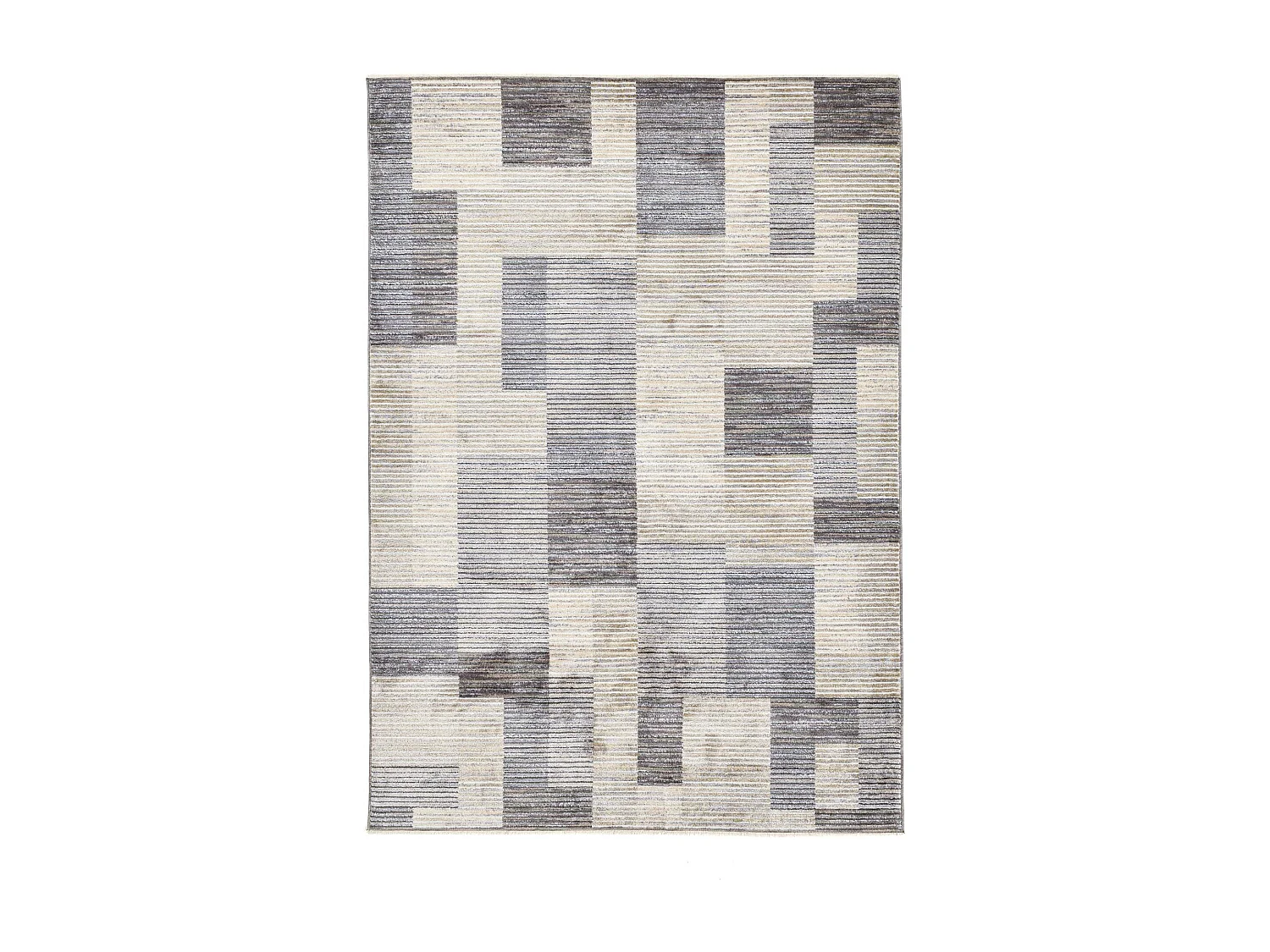 Tapis tissé à plat aspect patchwork  120x180 cm beige Corduletta