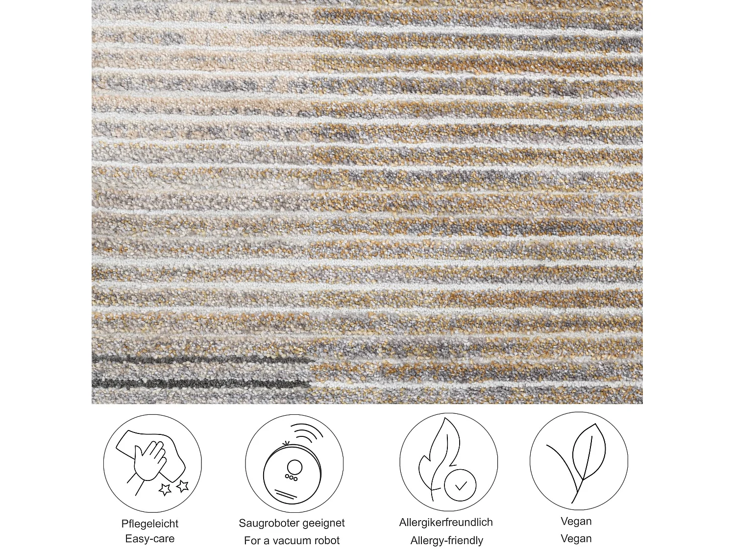 Tapis tissé à plat aspect patchwork  120x180 cm beige Corduletta