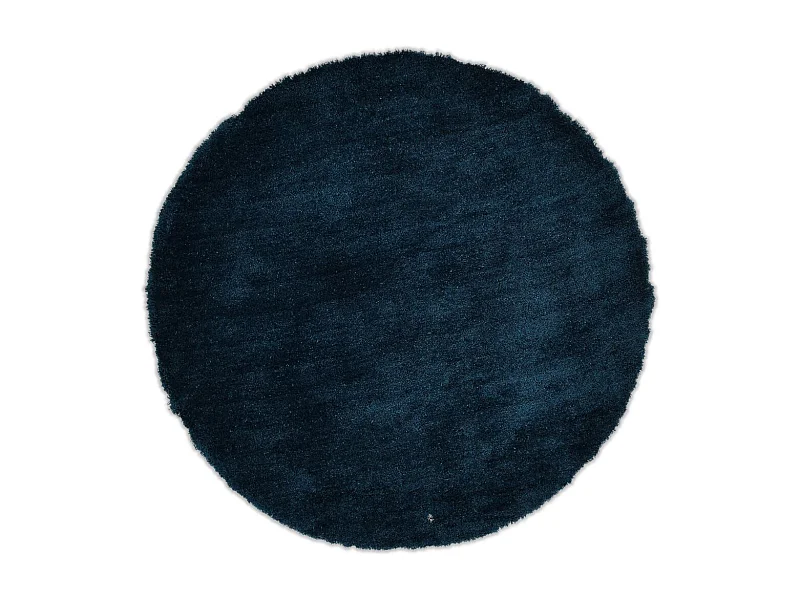 Handgetufteter Shaggyteppich 100x100 cm Petrol Cozy