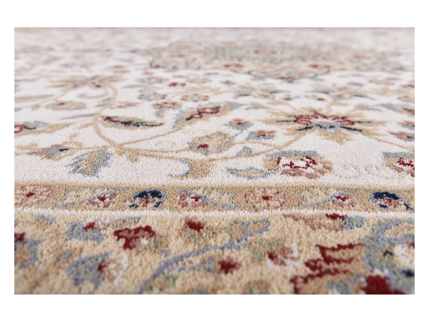 Gewebter Orientteppich mit Bordüre 80x150 cm Beige Dolna