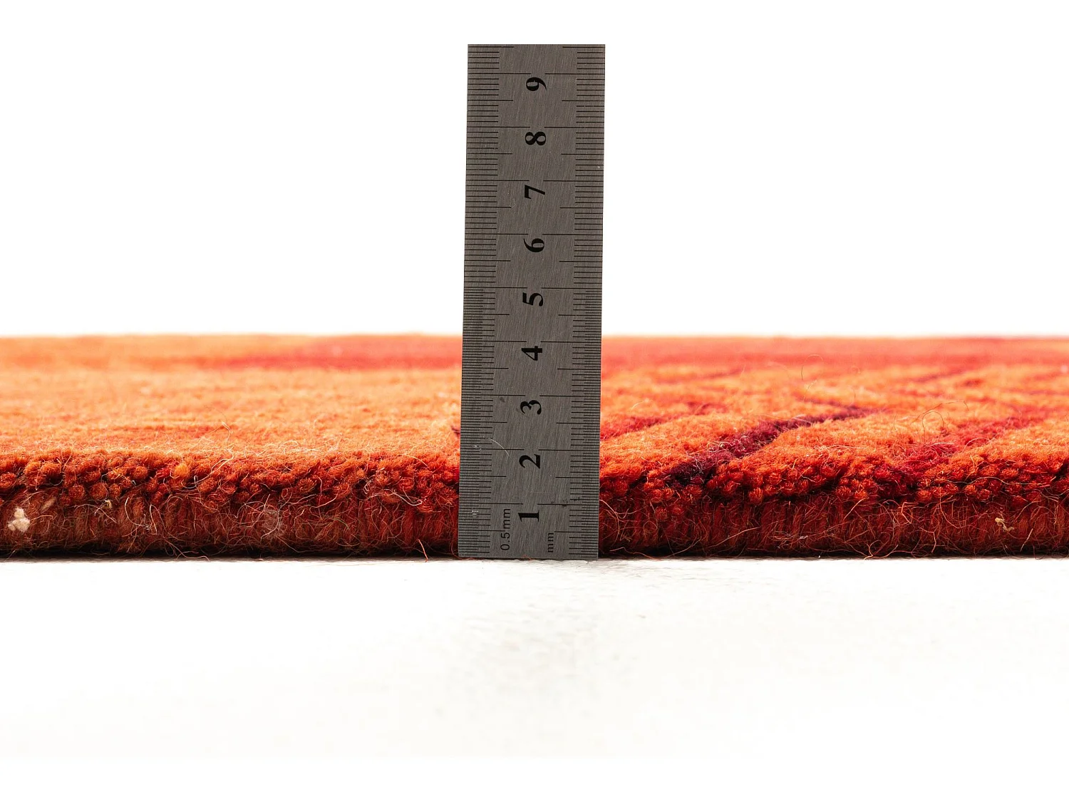 Handgeknoopt wollen tapijt in patchworkstijl  170x240 cm rood Domas