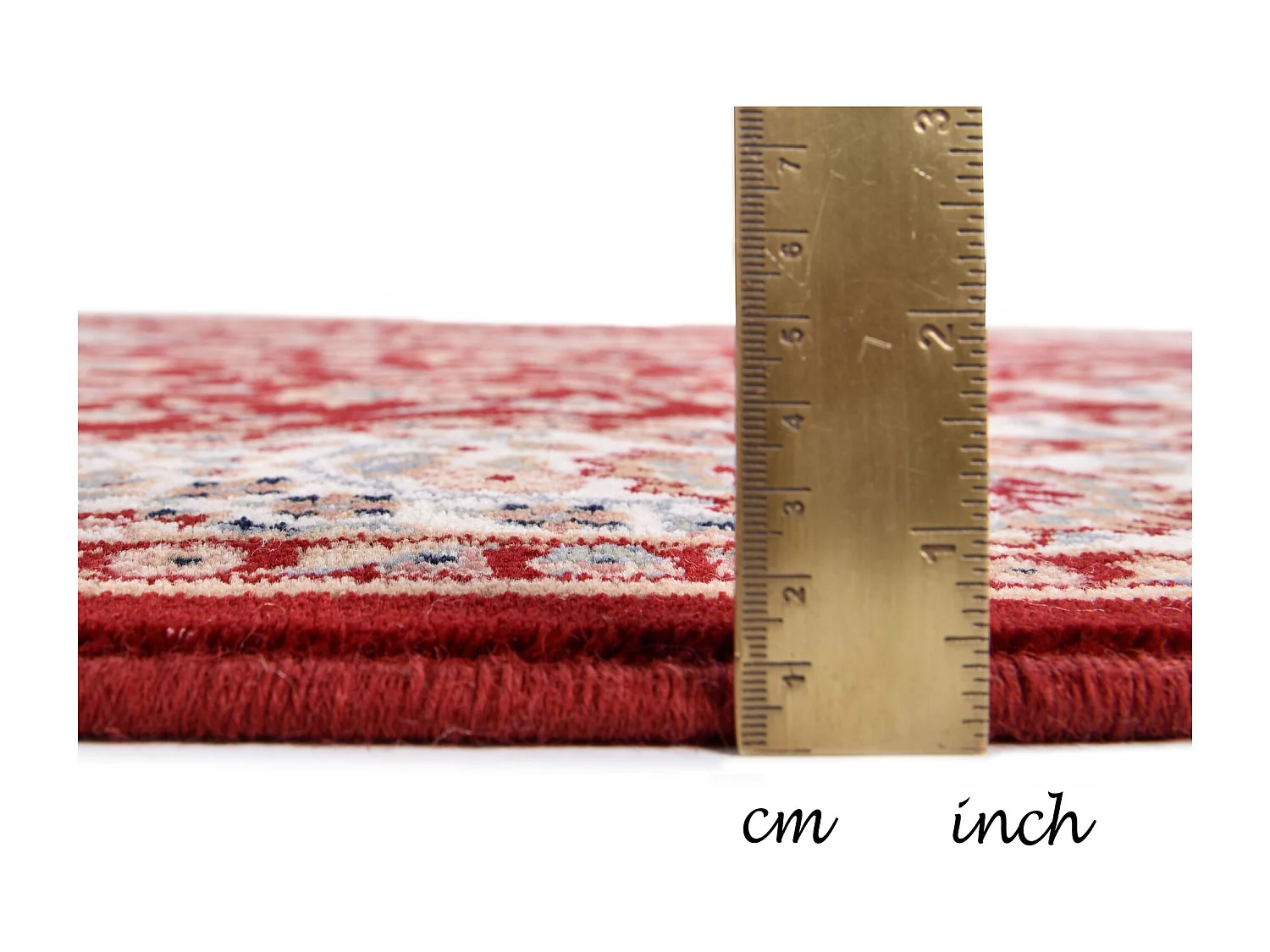 Tappeto orientale tessuto con bordatura 133x133 cm Rosso Dolna