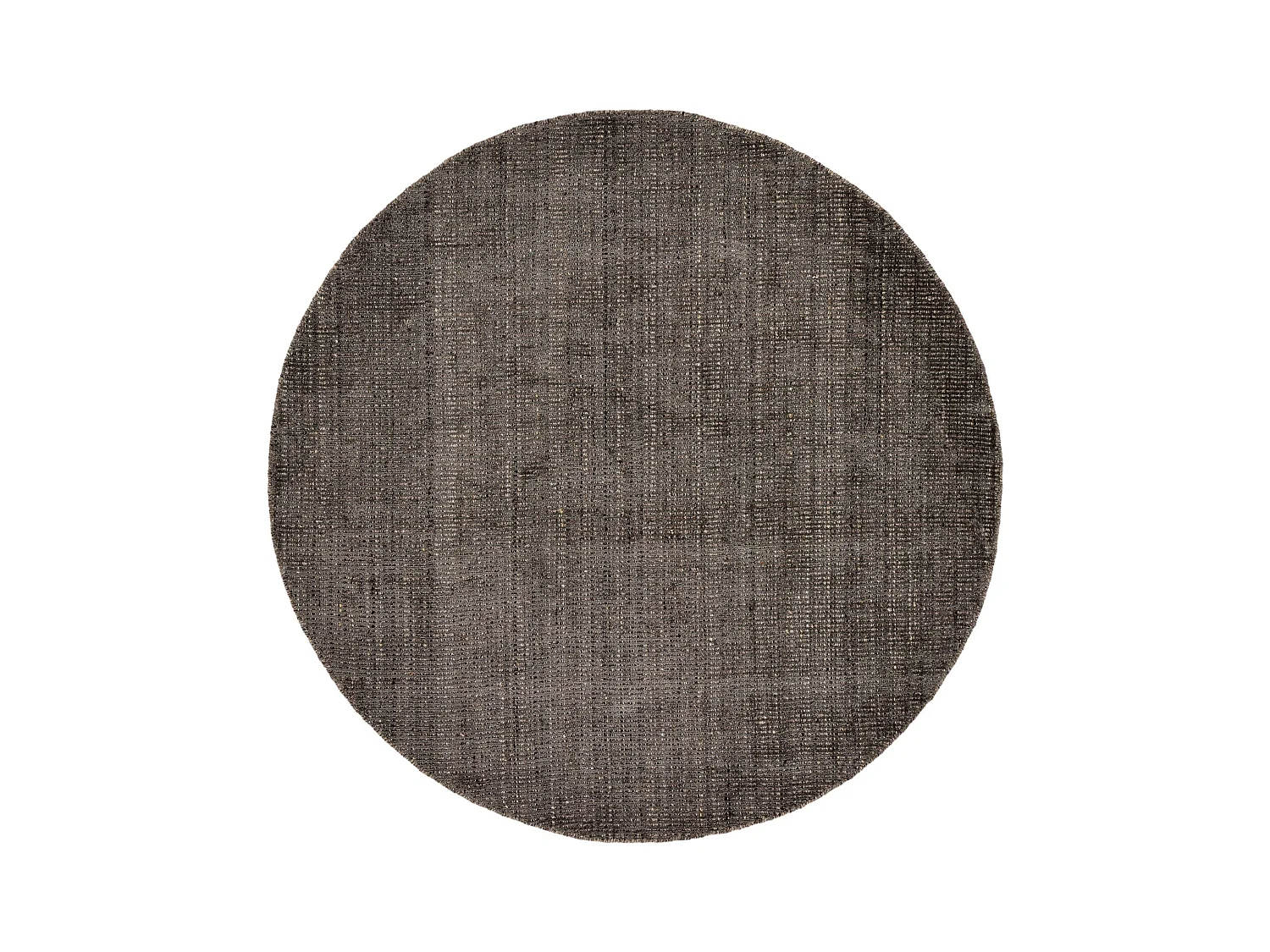 Tapis UNI rayé en viscose et laine 190x190 cm anthracite Venus