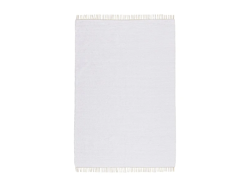 Katoenen tapijt, handgeweven en omkeerbaar 60x120 cm wit Happy Cotton