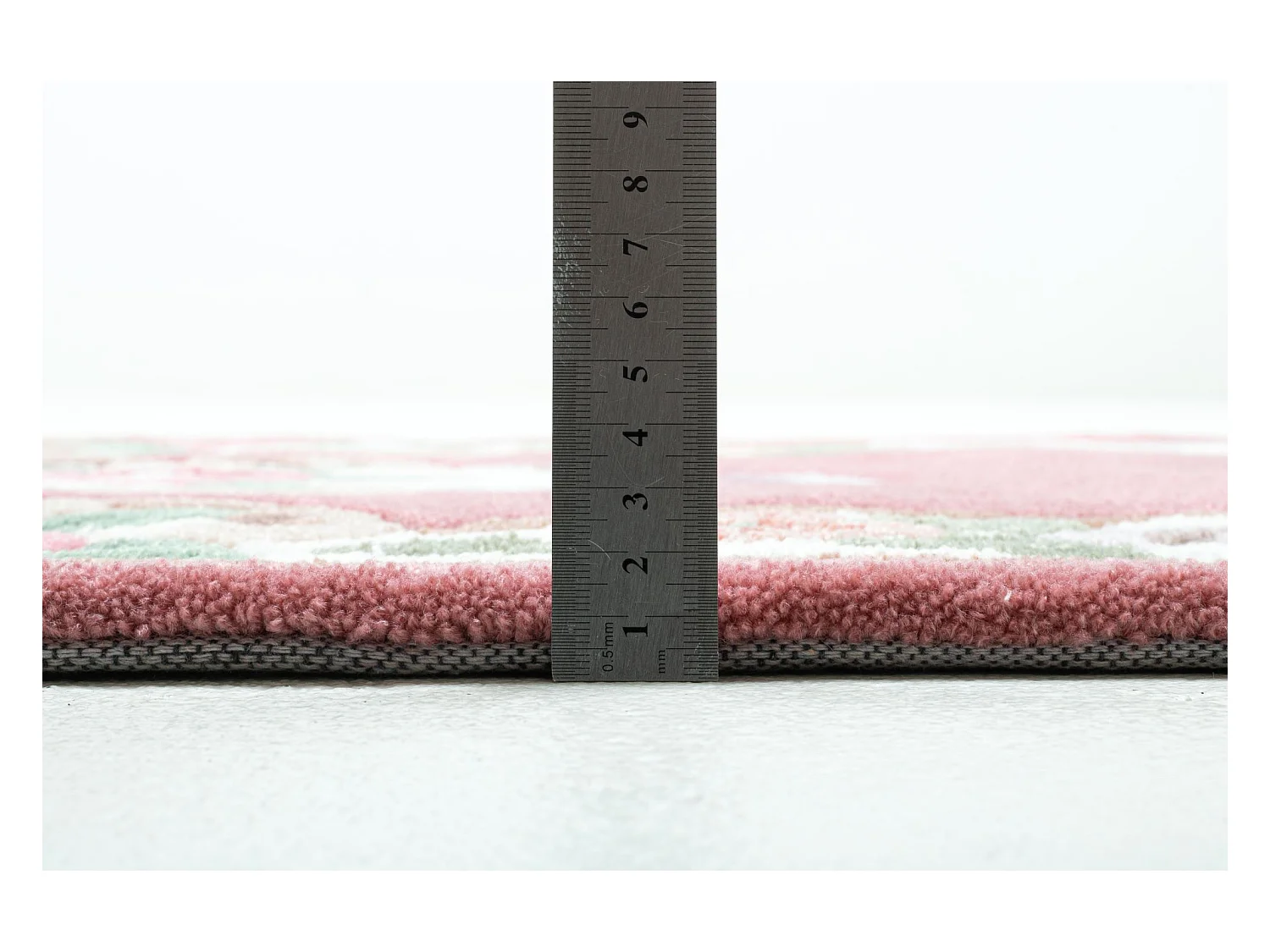 Tapis tufté à la main avec bordure, style Aubusson  70x600 cm rose Ming