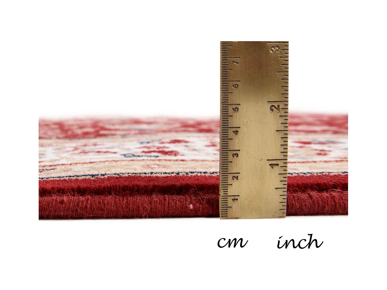 Gewebter Orientteppich mit Bordüre 66x120 cm Rot Dolna