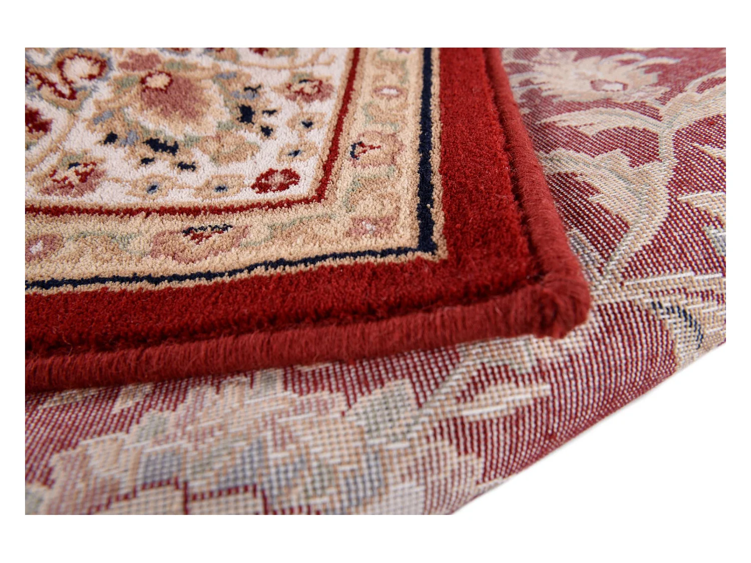 Gewebter Orientteppich mit Bordüre 66x120 cm Rot Dolna
