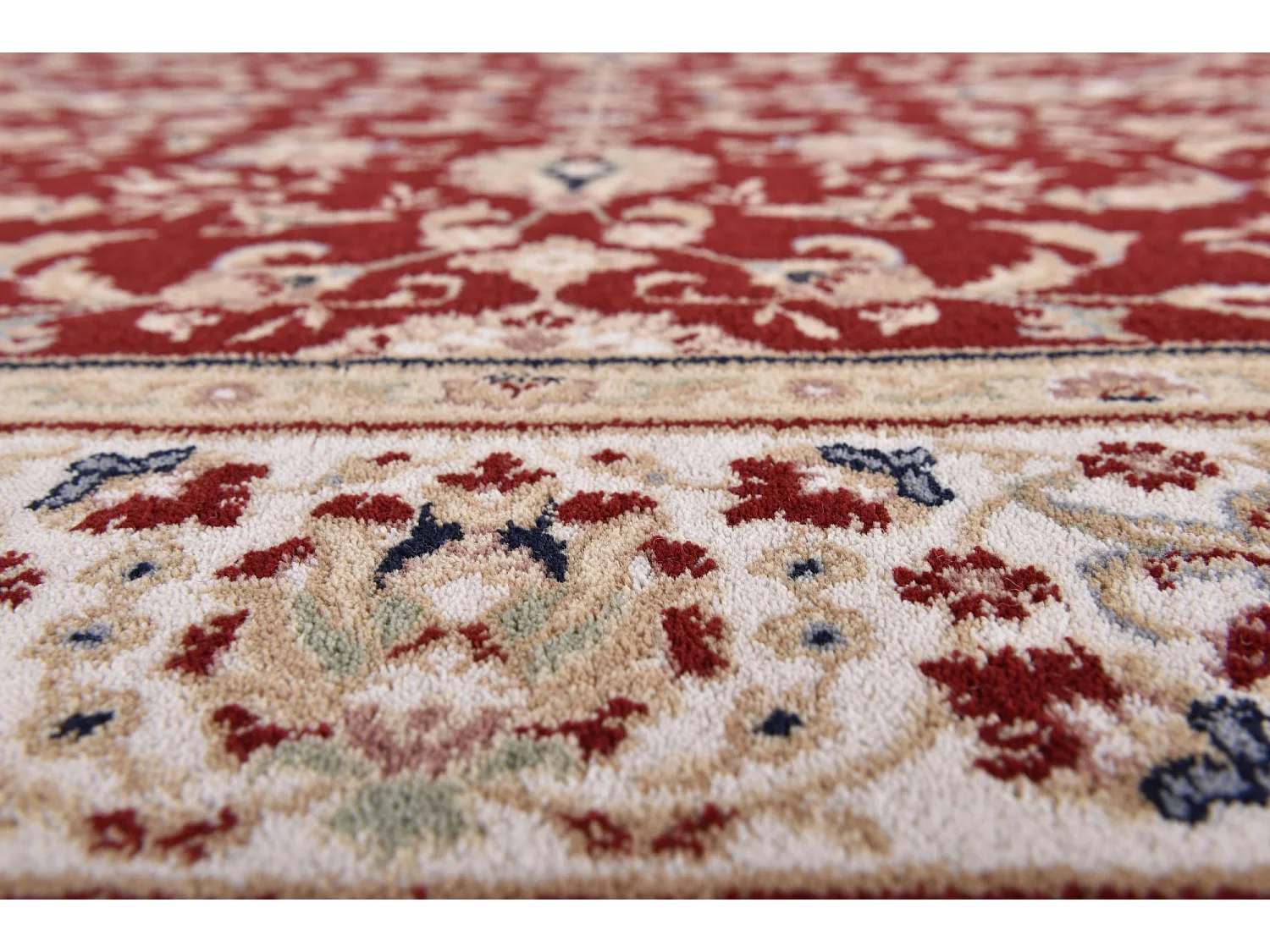 Gewebter Orientteppich mit Bordüre 66x120 cm Rot Dolna