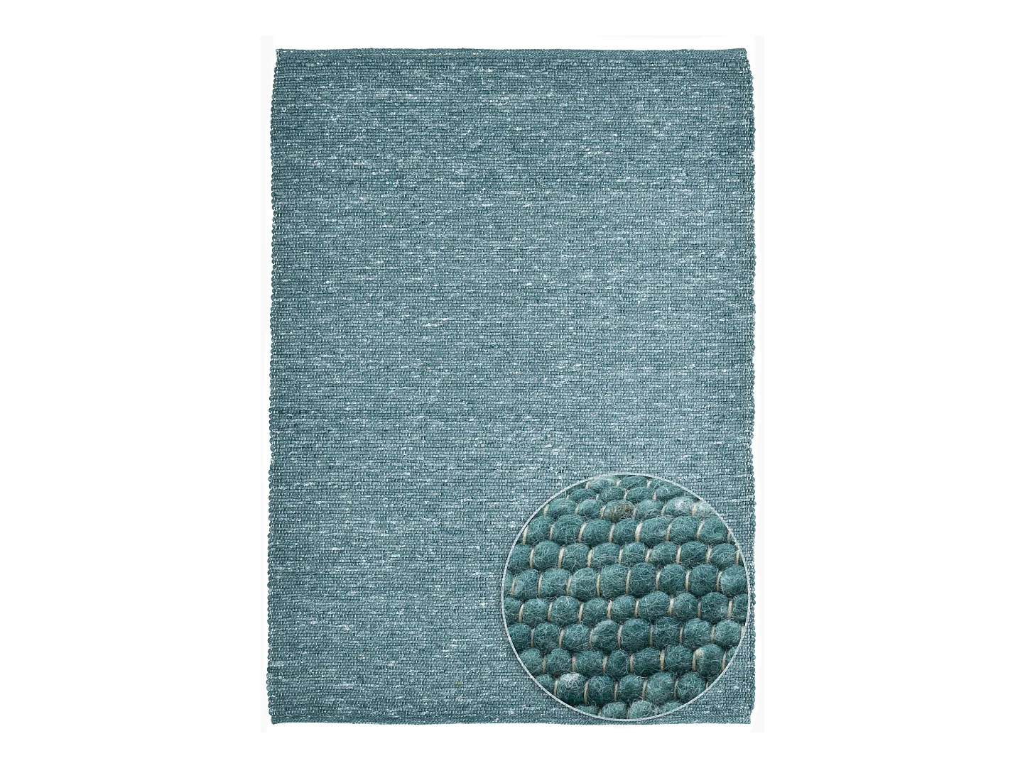 Tapis en laine réversible tissé à la main 190x250 cm pétrole Alpen