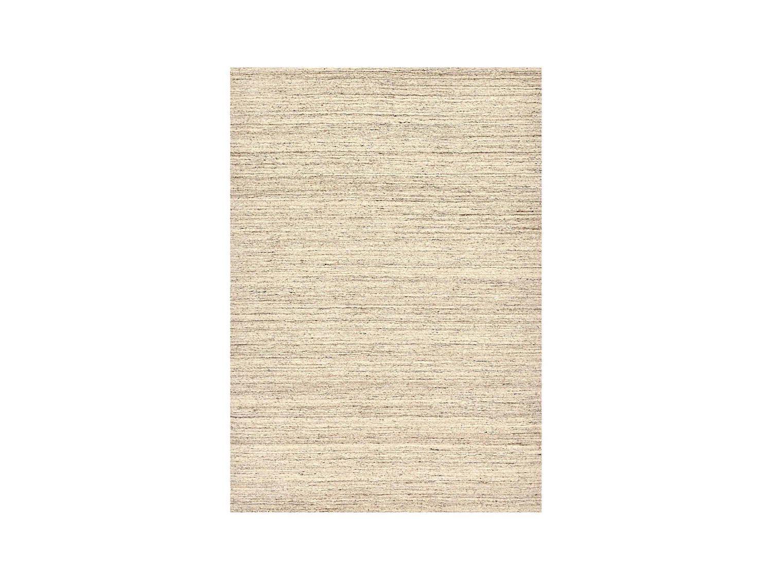 Handgewebter UNI Wollteppich 190x290 cm Natur Beige Pure