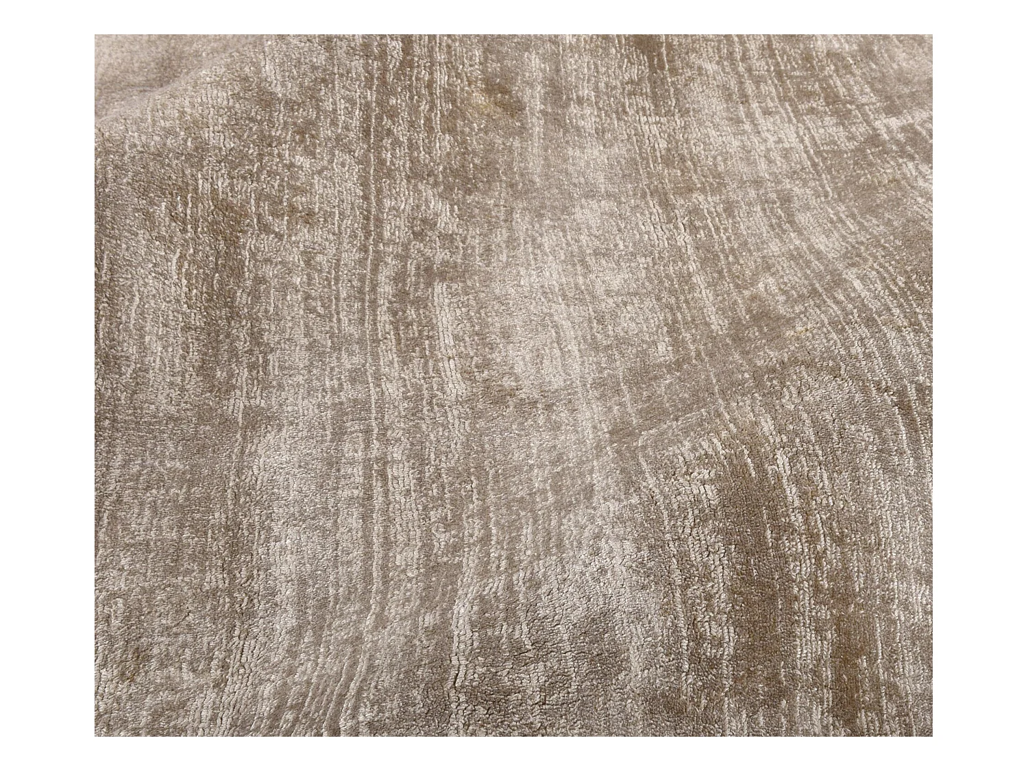 Tapis en viscose tissé à la main 140x200 cm beige Shine