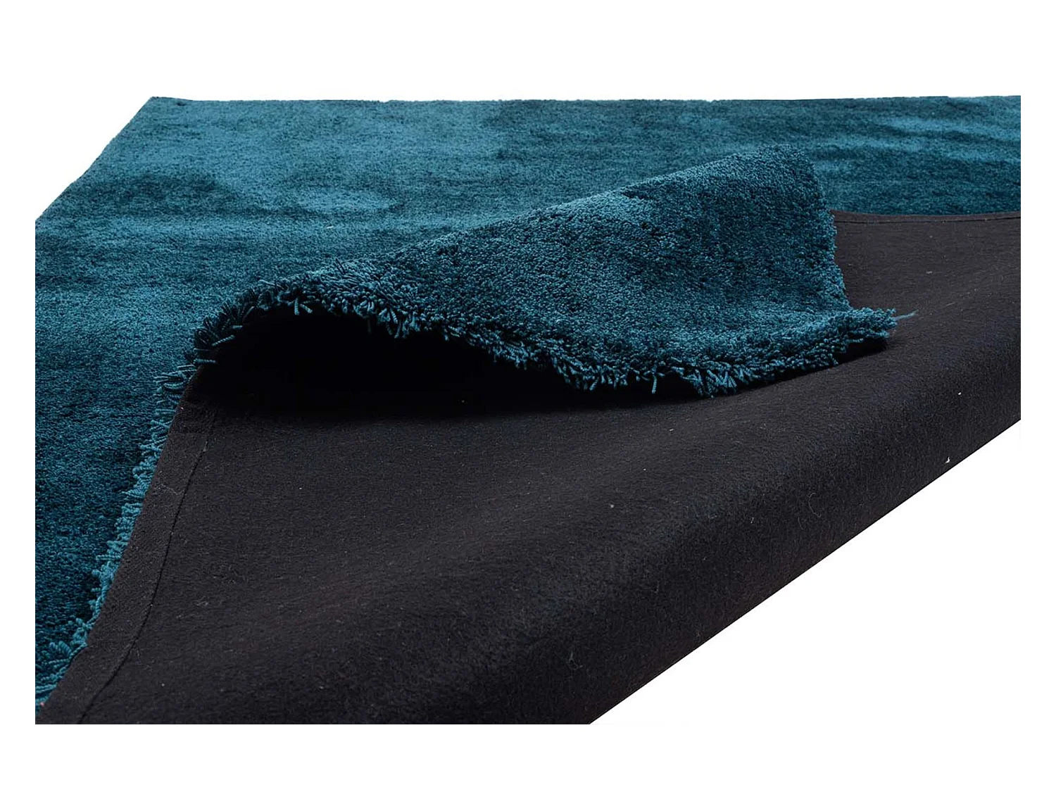 Tapis Shaggy tufté à la main 65x135 cm pétrole Cozy