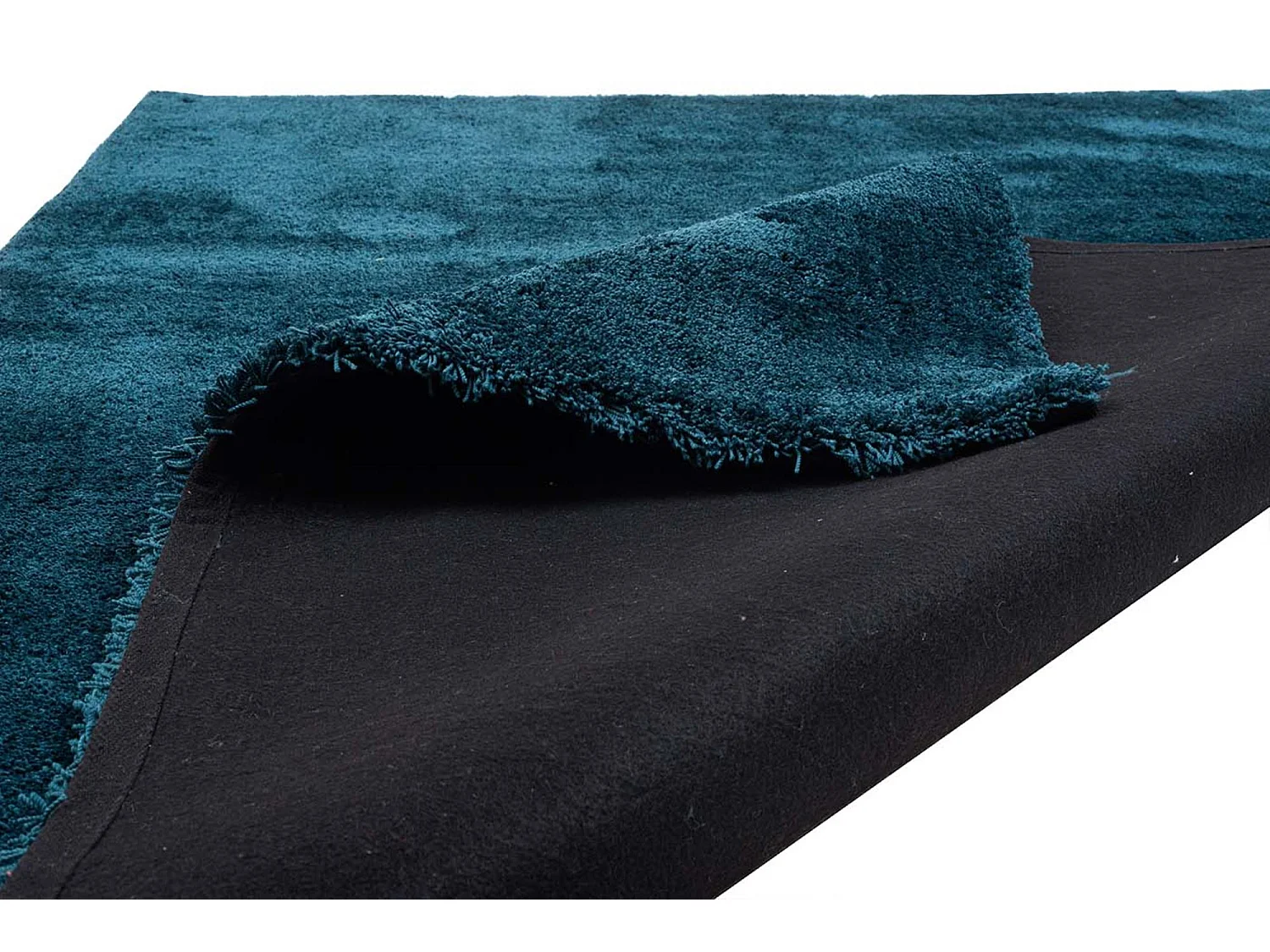 Handgetufteter Shaggyteppich 65x135 cm Petrol Cozy